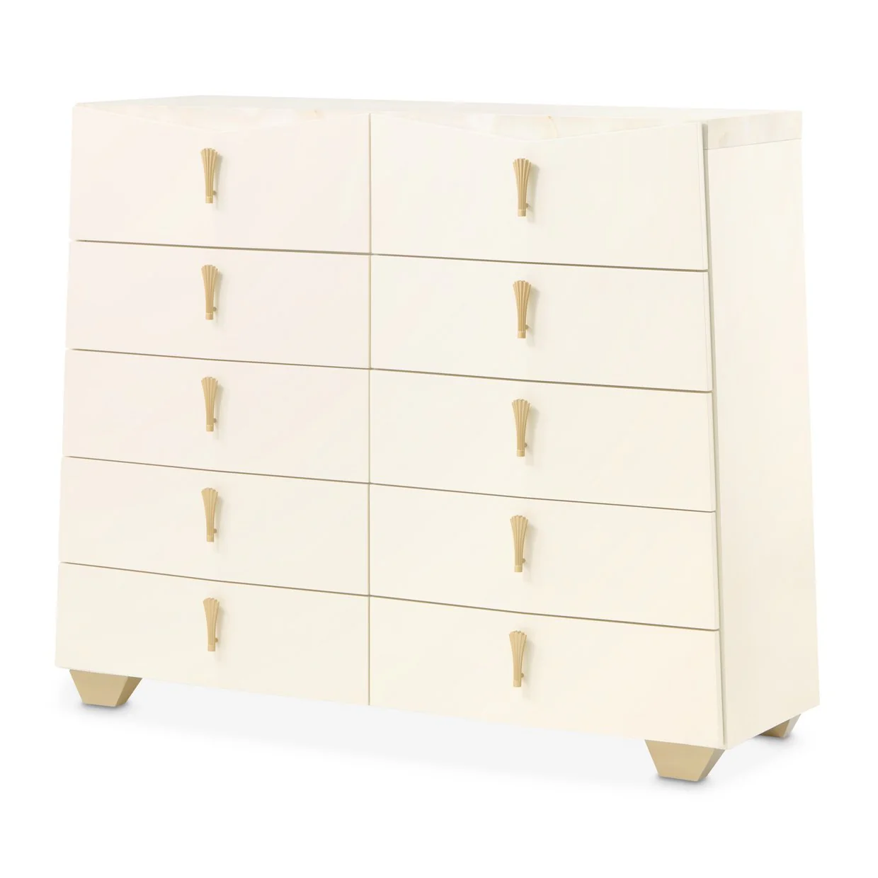 Fantosini 10-Drawer Mule Chest - Creamy Pearl - Image 15