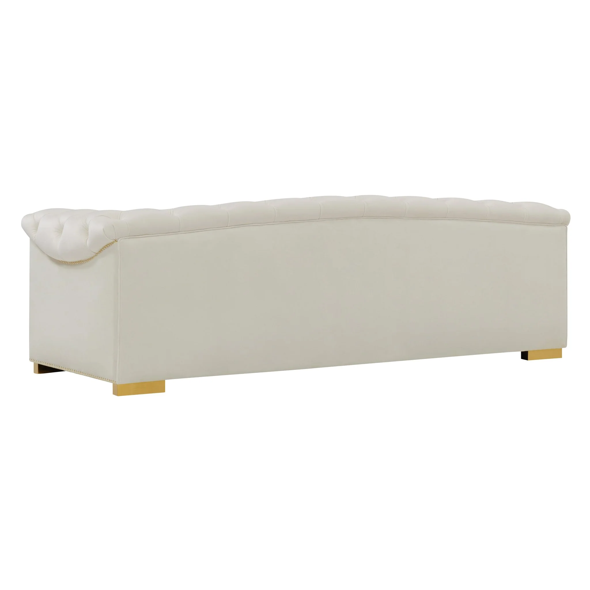 Farah Cream Velvet Sofa - Image 4