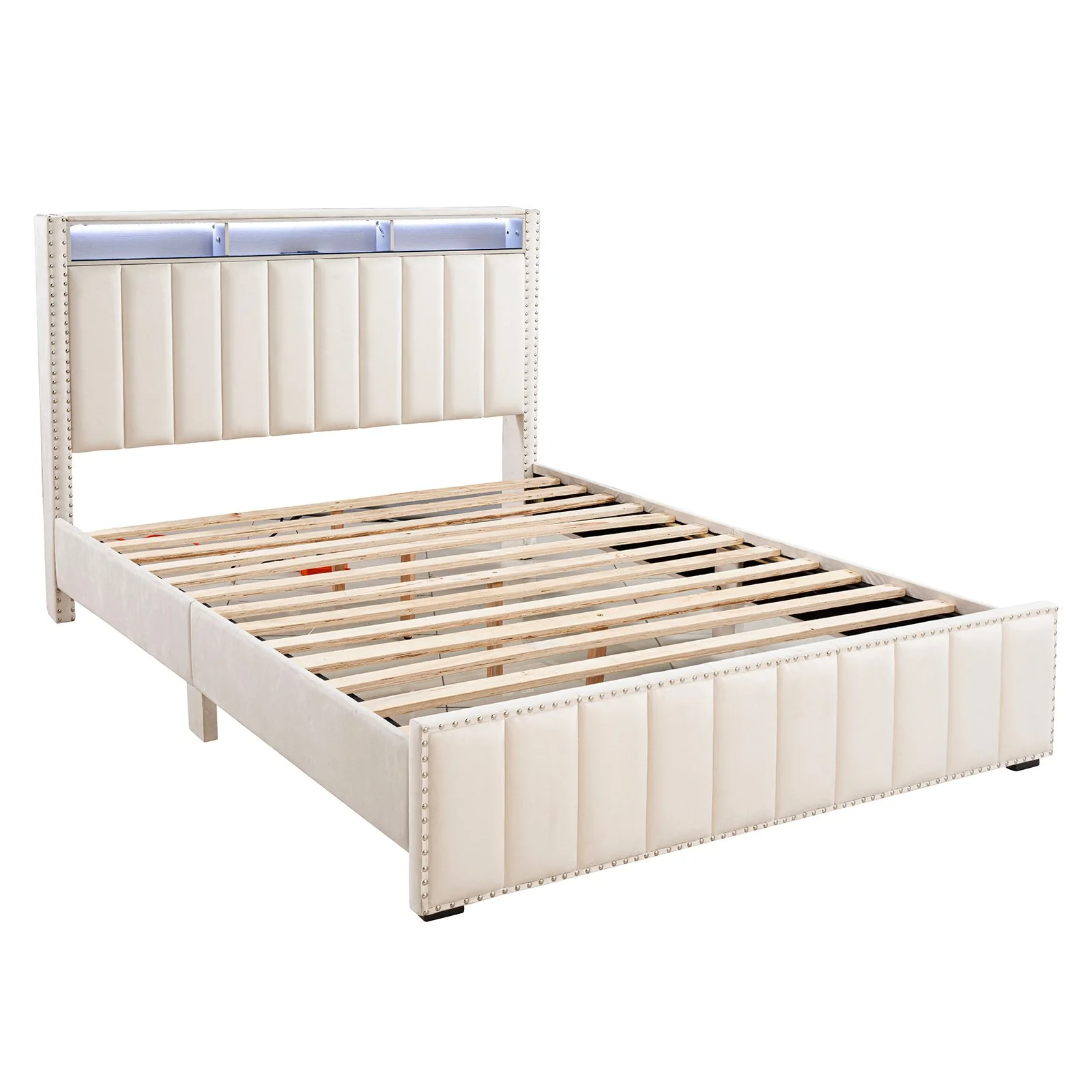 Farese Queen Bed, Beige - Image 3