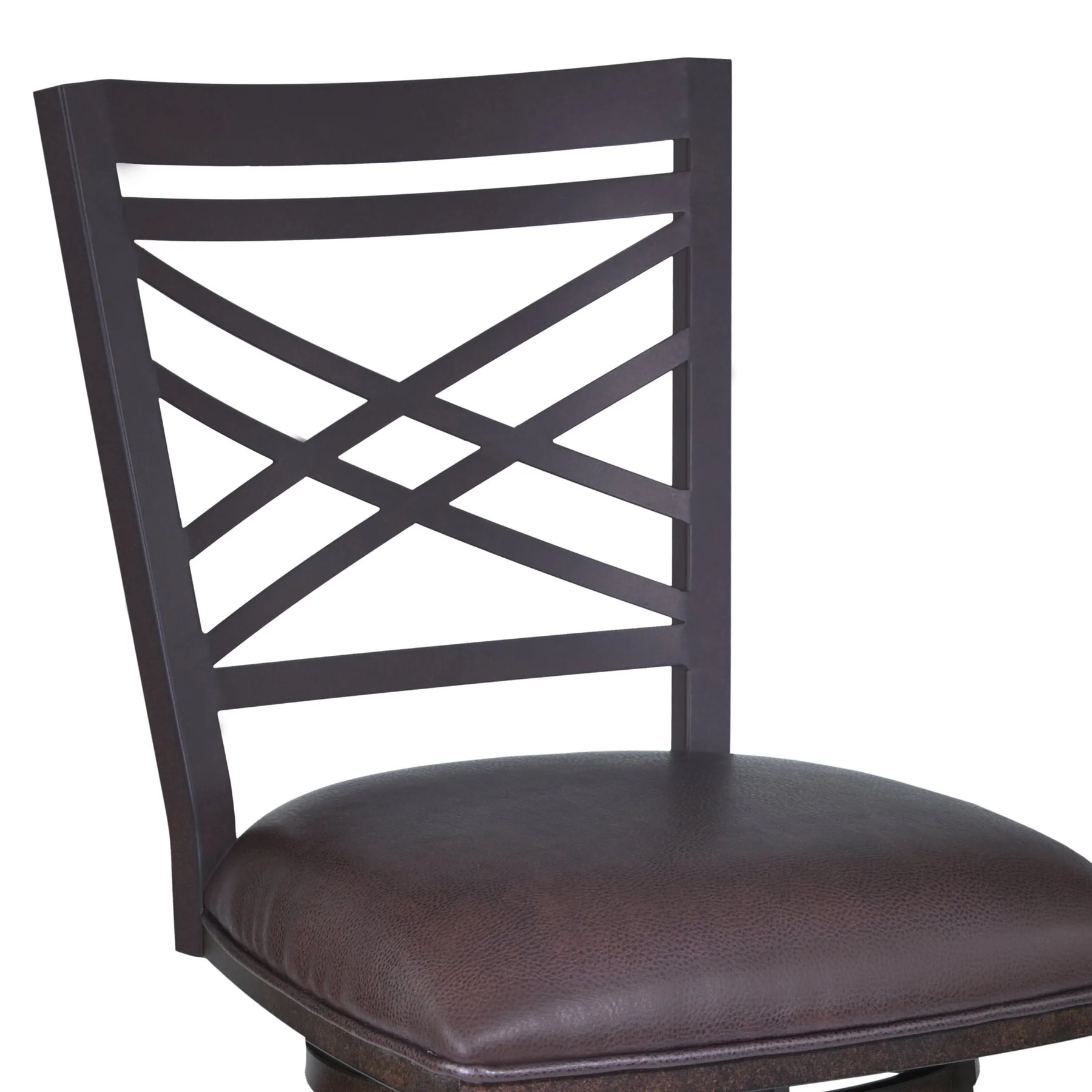 Fargo 26" Barstool in Auburn Bay finish with Brown Pu upholstery - Image 3