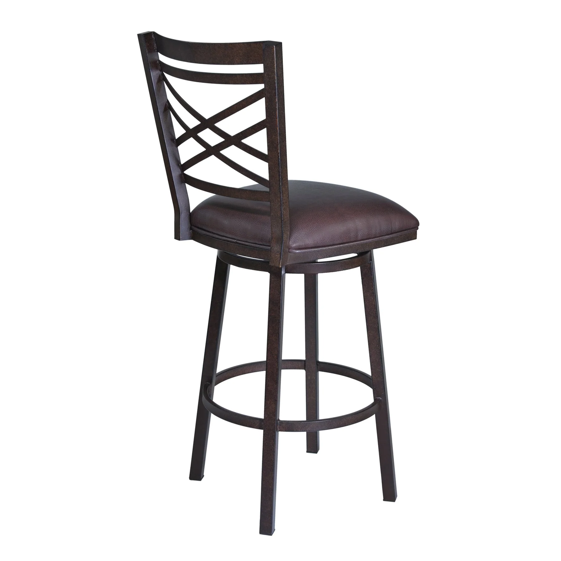 Fargo 30" Barstool in Auburn Bay finish with Brown Pu upholstery - Image 2