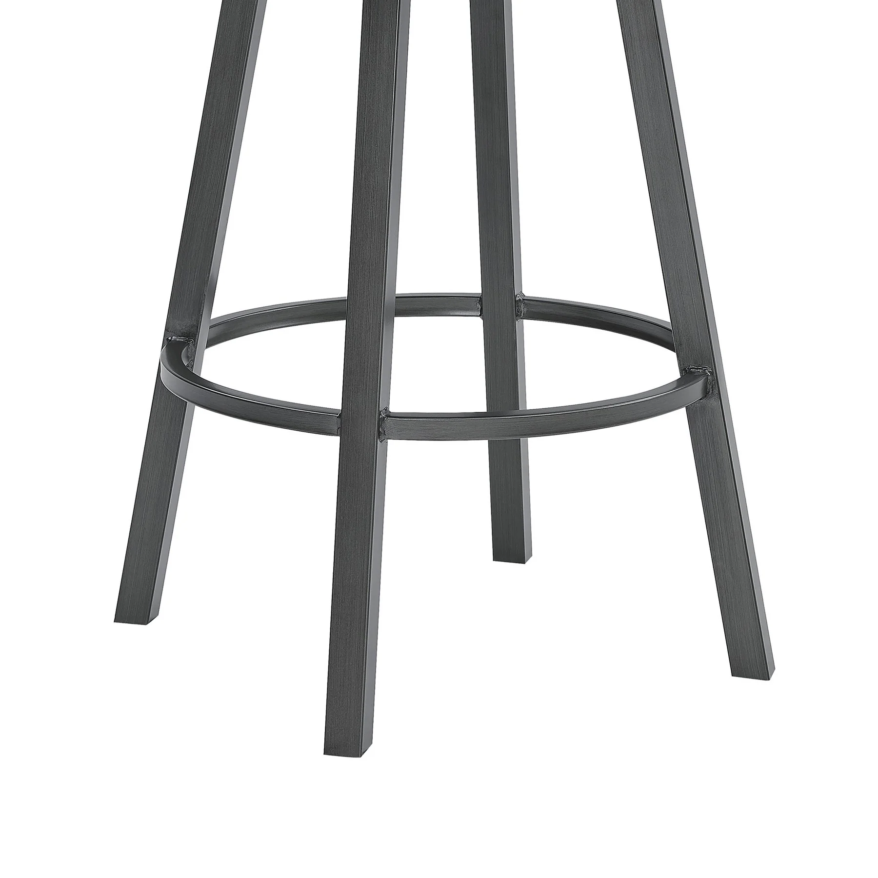 Fargo 30" Counter Height Metal Barstool in Mineral Finish with Black Faux Leather - Image 6