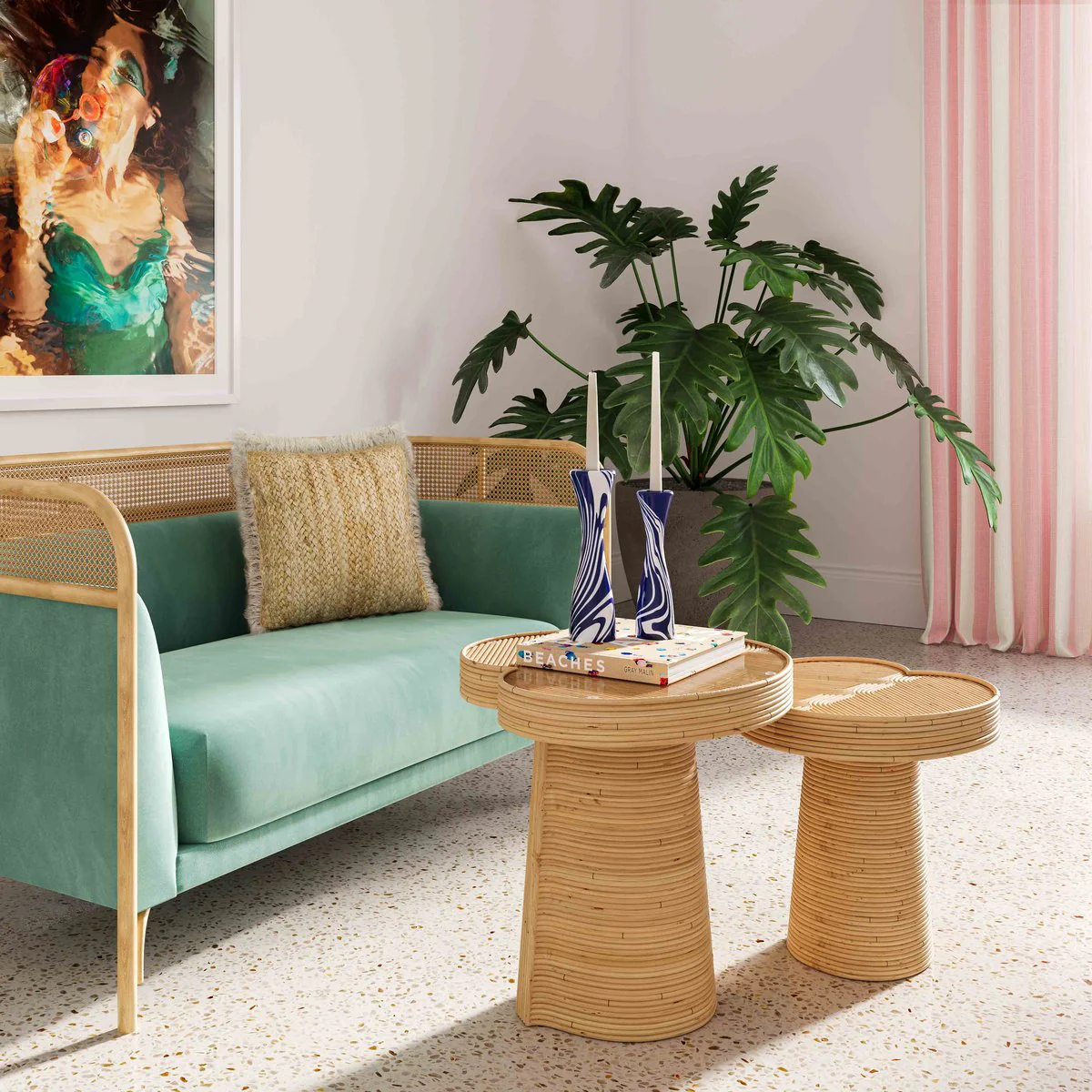 Felicia Tall Lilypad Side Table - Image 2