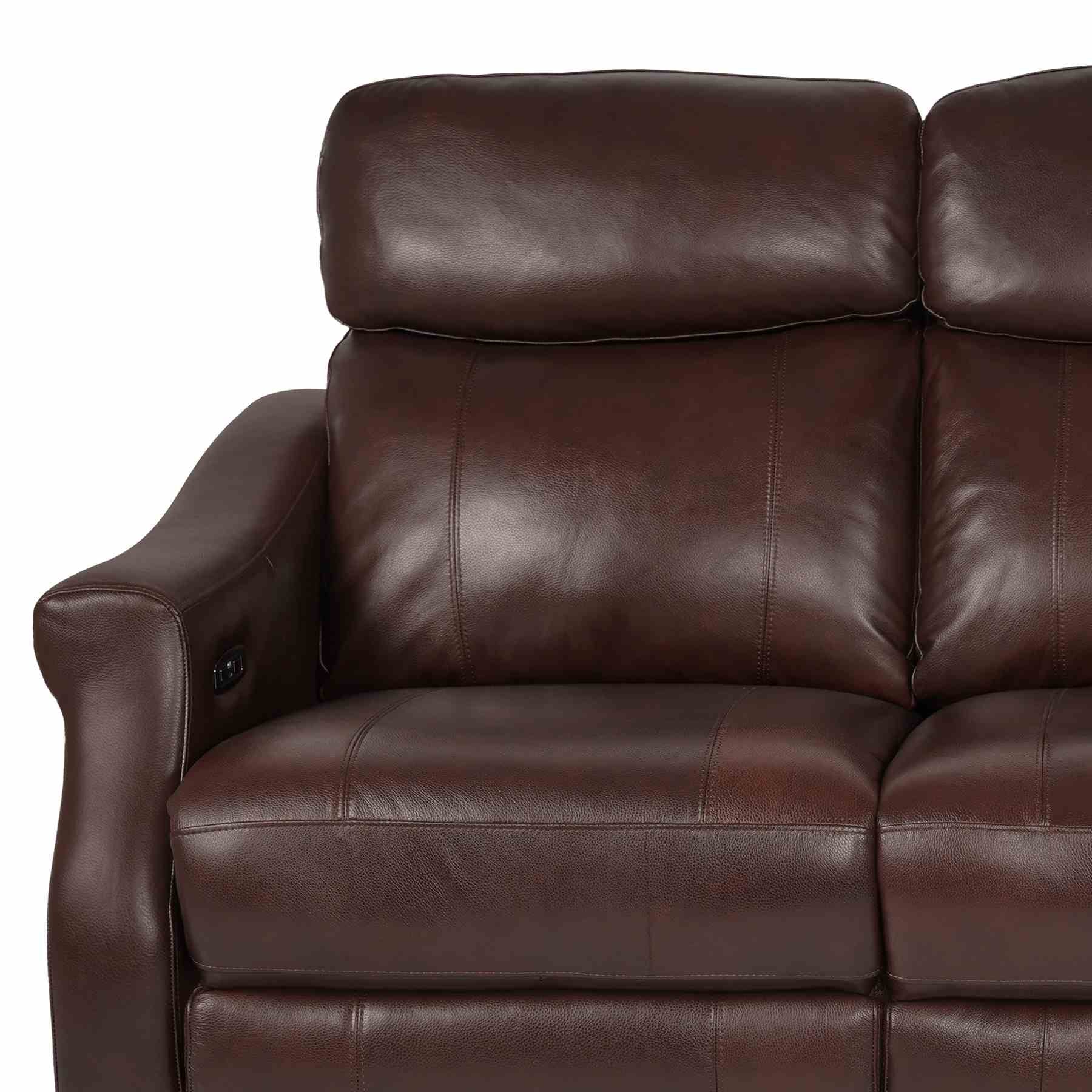 Felicity 84" Zero Gravity Power Reclining Sofa in Chocolate Leather - Image 7