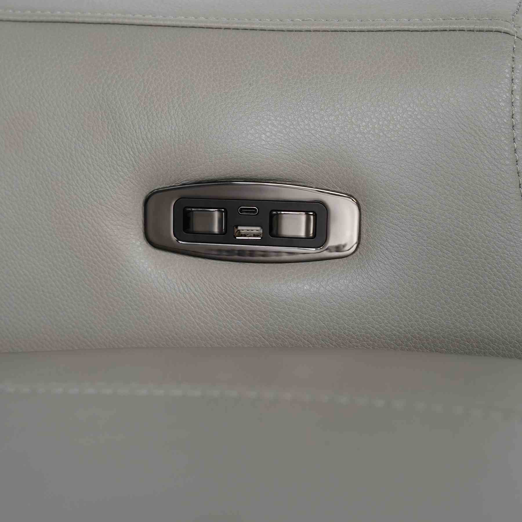 Felicity 84" Zero Gravity Power Reclining Sofa in Silver Leather - Image 9
