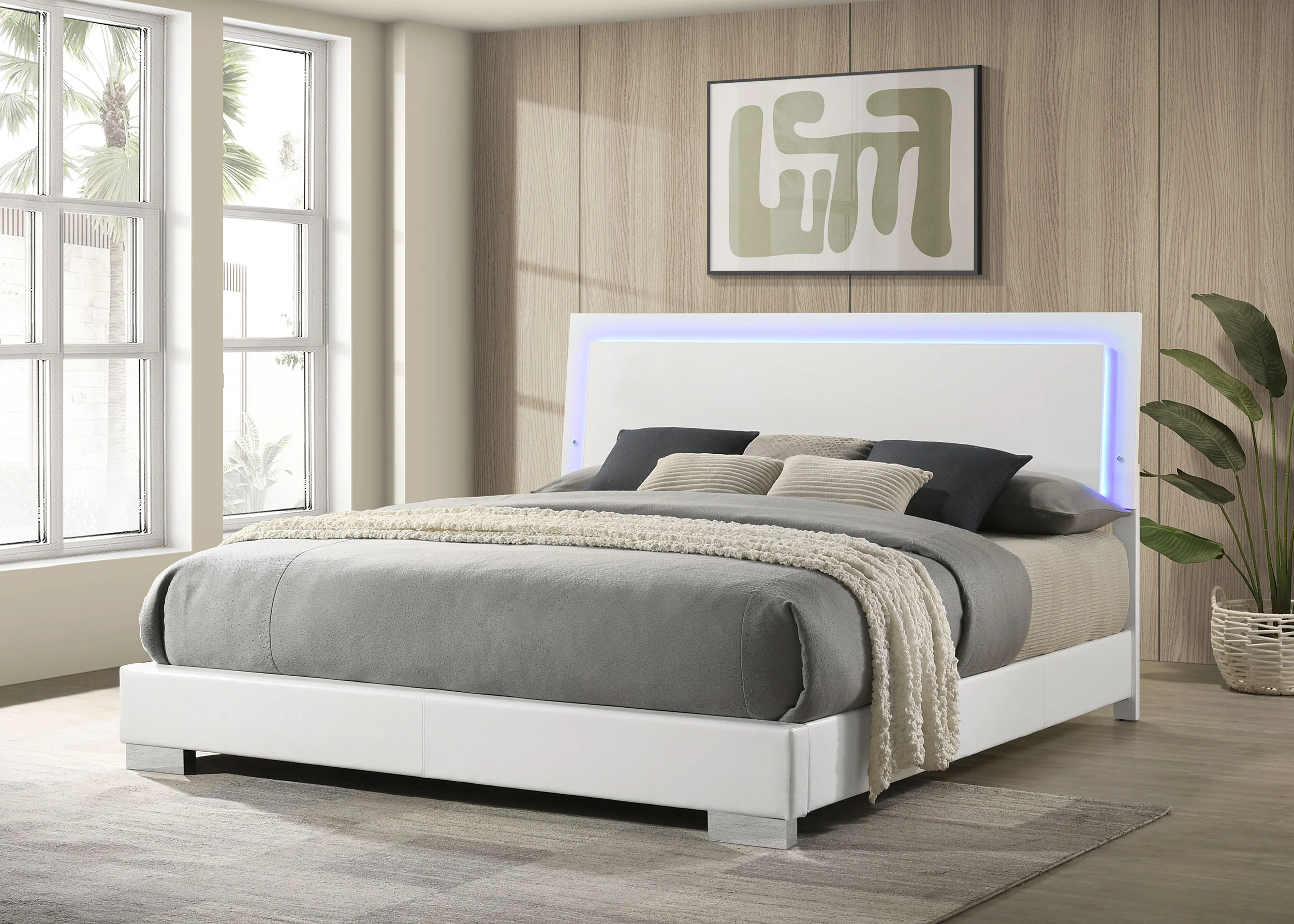 Felicity Panel Bed with LED Lighting - Image 11