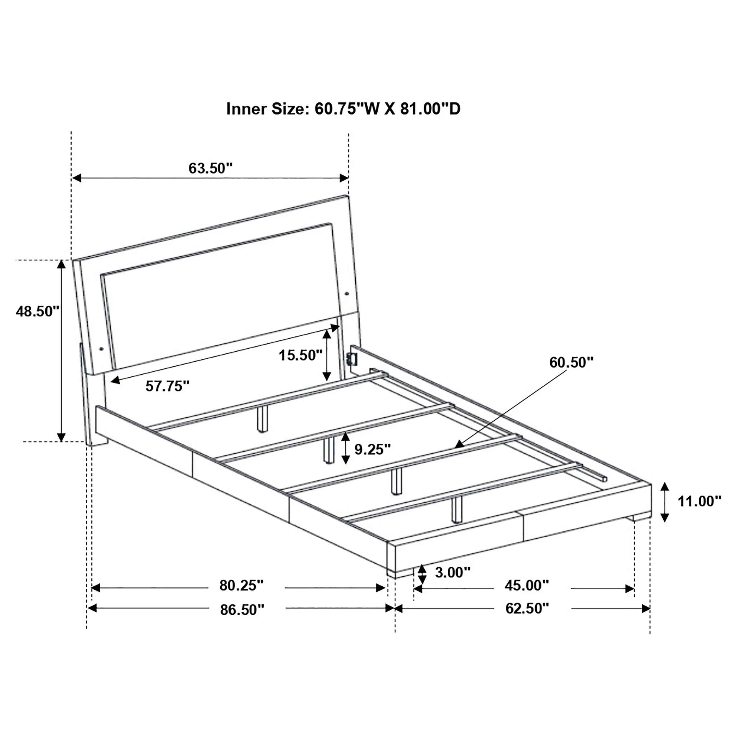 Felicity Panel Bed with LED Lighting - Image 8
