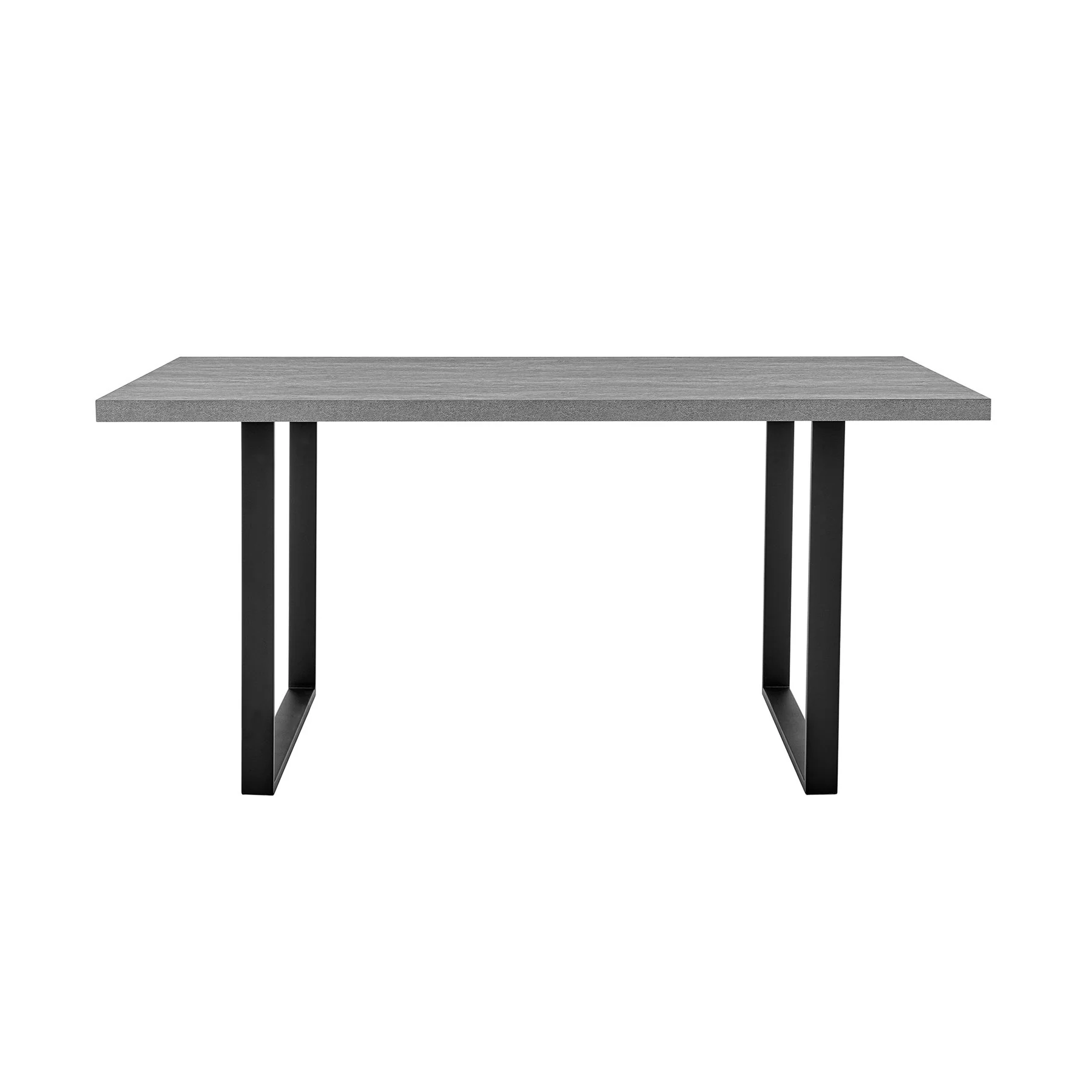 Fenton and Monarch 5 Piece Modern Rectangular Dining Set in Gray Melamine Wood and Charcoal Fabric - Image 4