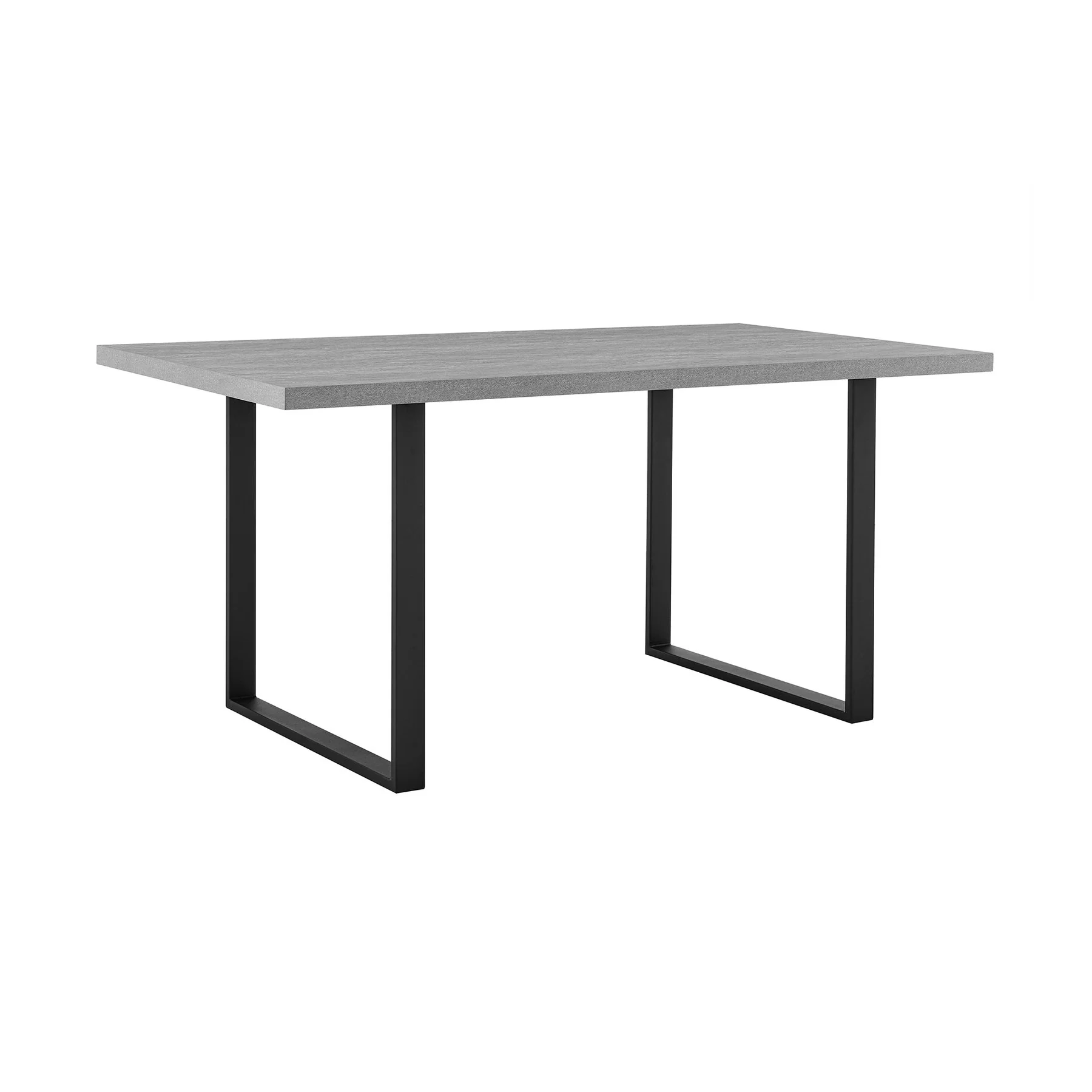 Fenton and Monarch 5 Piece Modern Rectangular Dining Set in Gray Melamine Wood and Charcoal Fabric - Image 5
