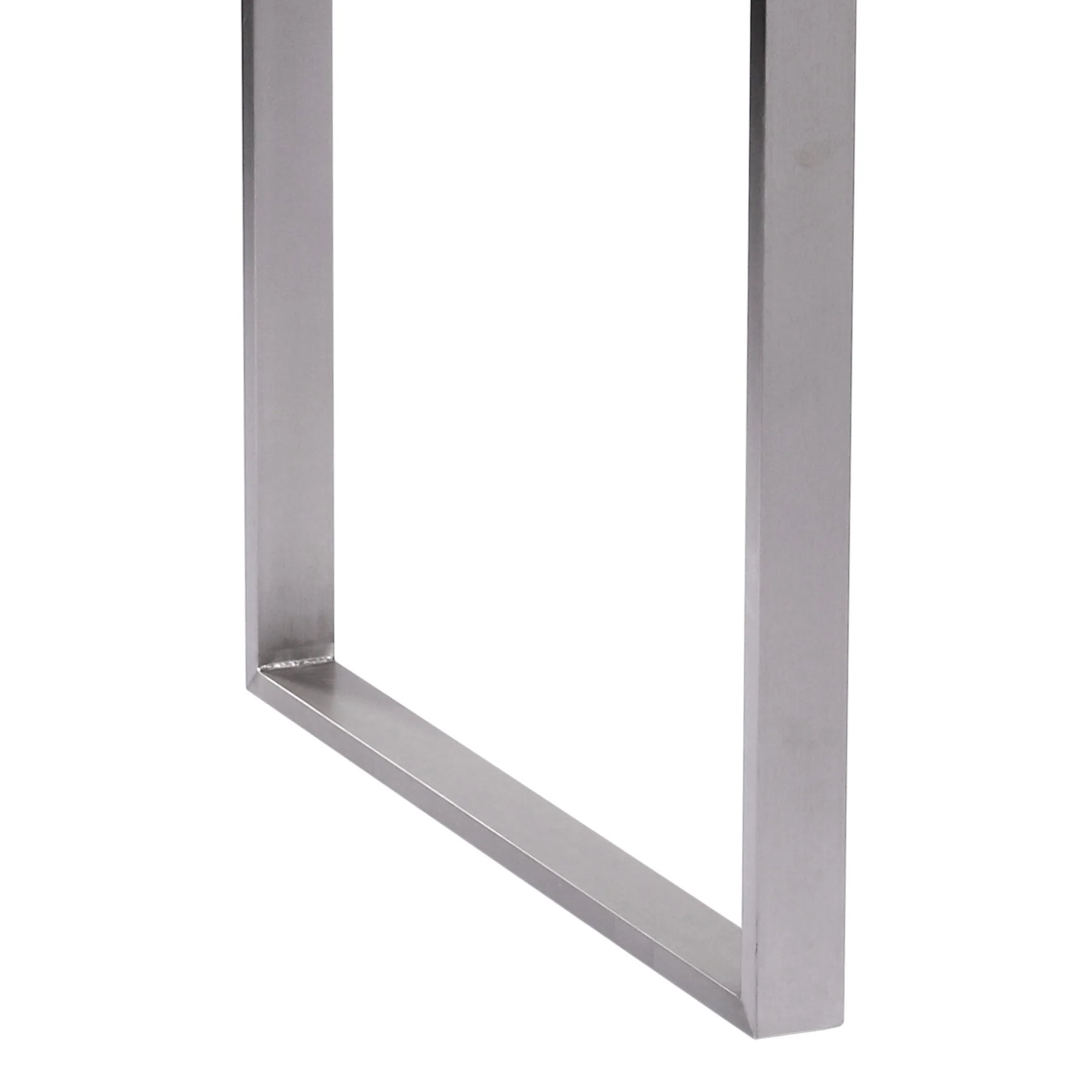 Fenton Dining Table with Cement Gray Laminate Top and Brushed Stainless Steel Base - Image 5