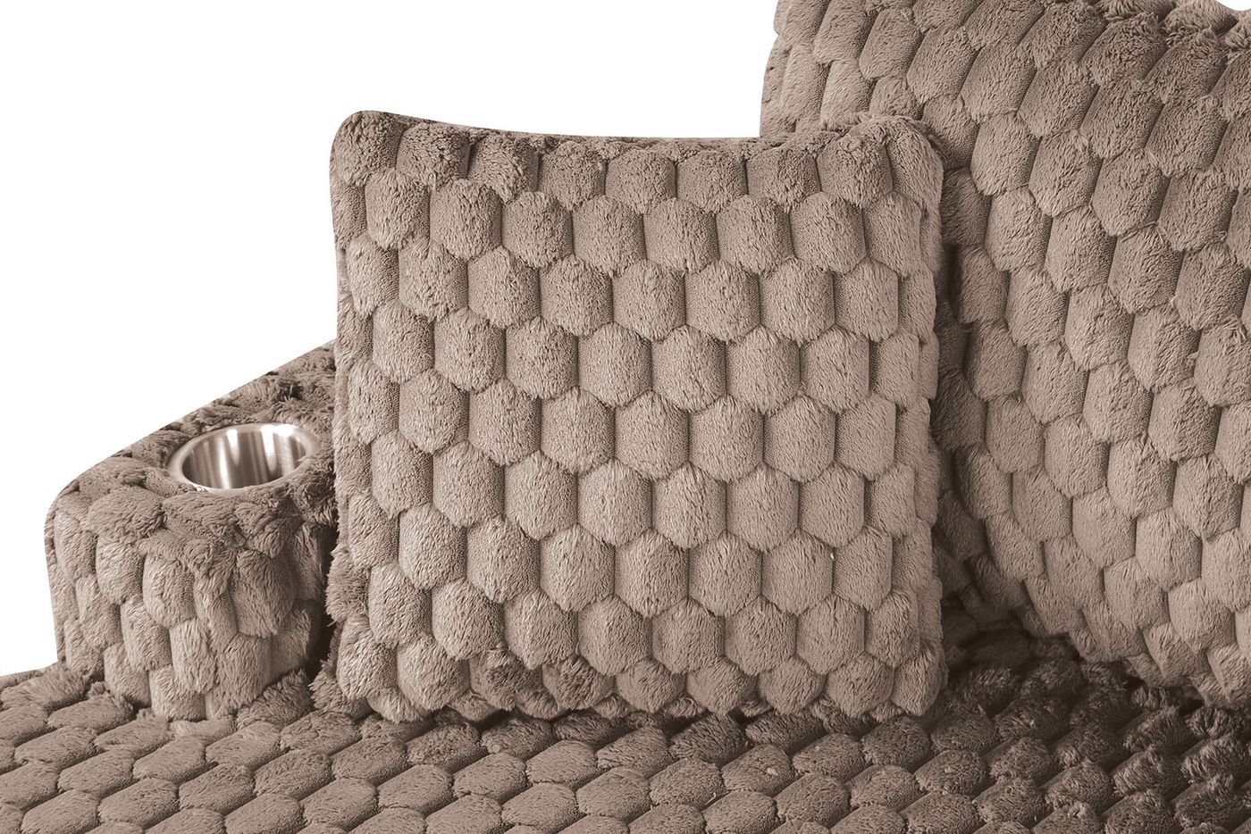 Ferryhill 2-Arm Chaise, Light Brown - Image 5