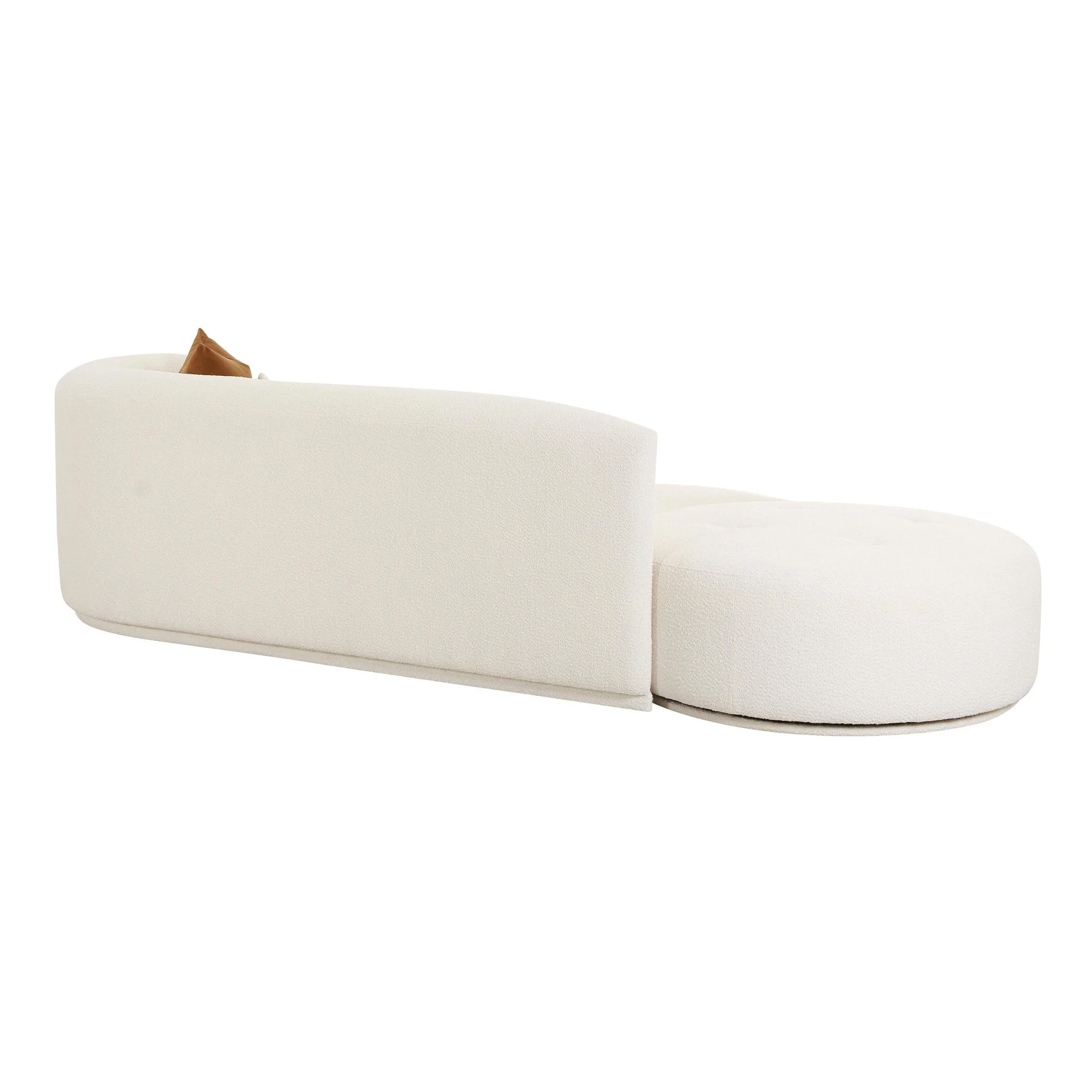 Fickle Cream Boucle 2-Piece Chaise Modular RAF Sofa - Image 6
