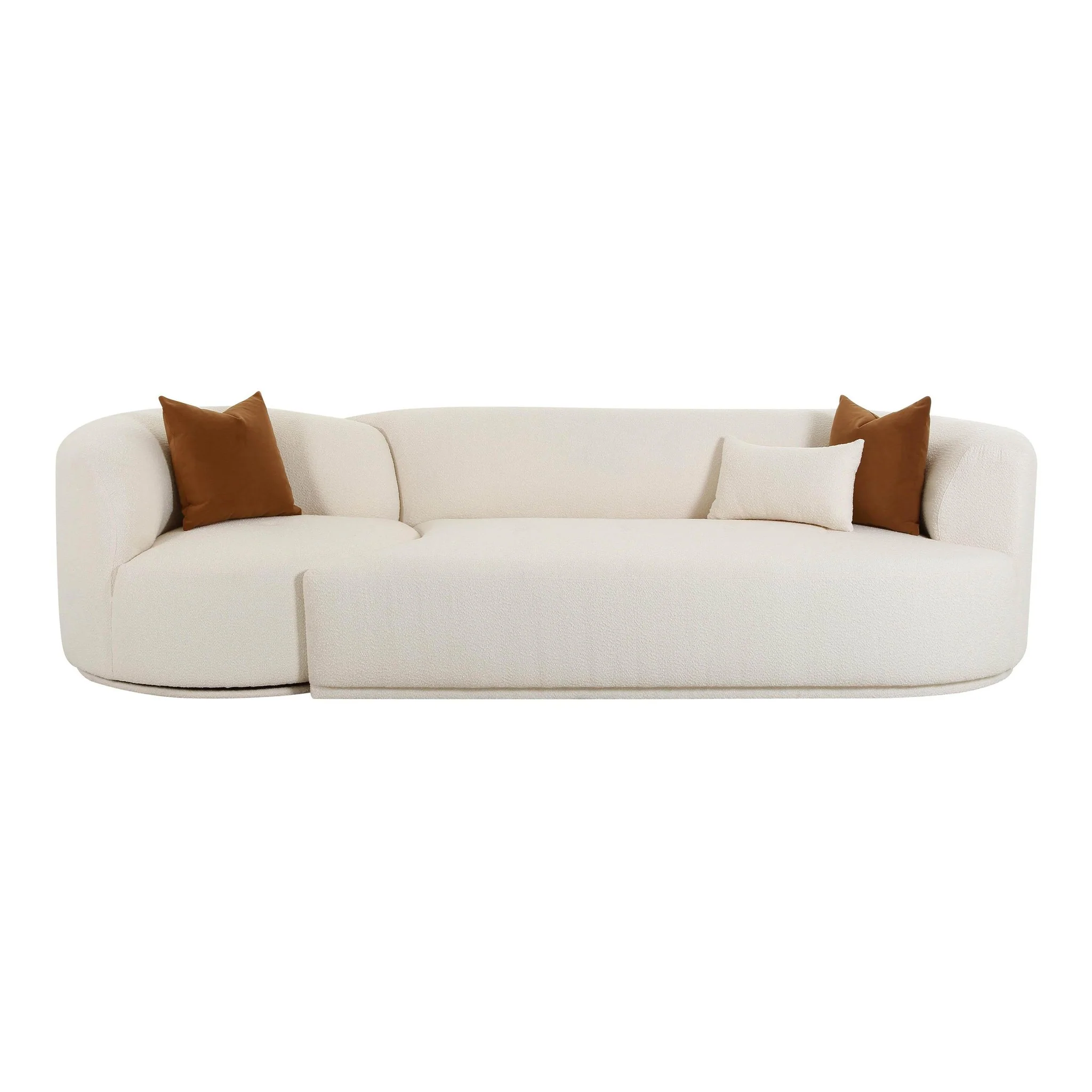 Fickle Cream Boucle 2-Piece Modular RAF Sofa - Image 3