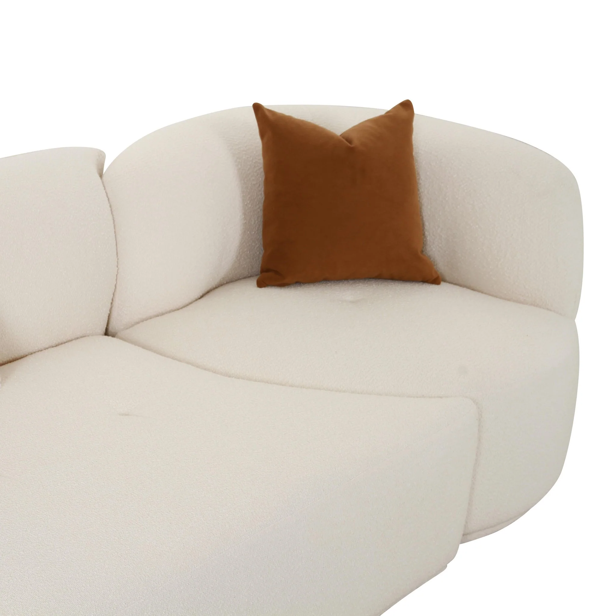Fickle Cream Boucle 3-Piece Chaise Modular Sofa - Image 8