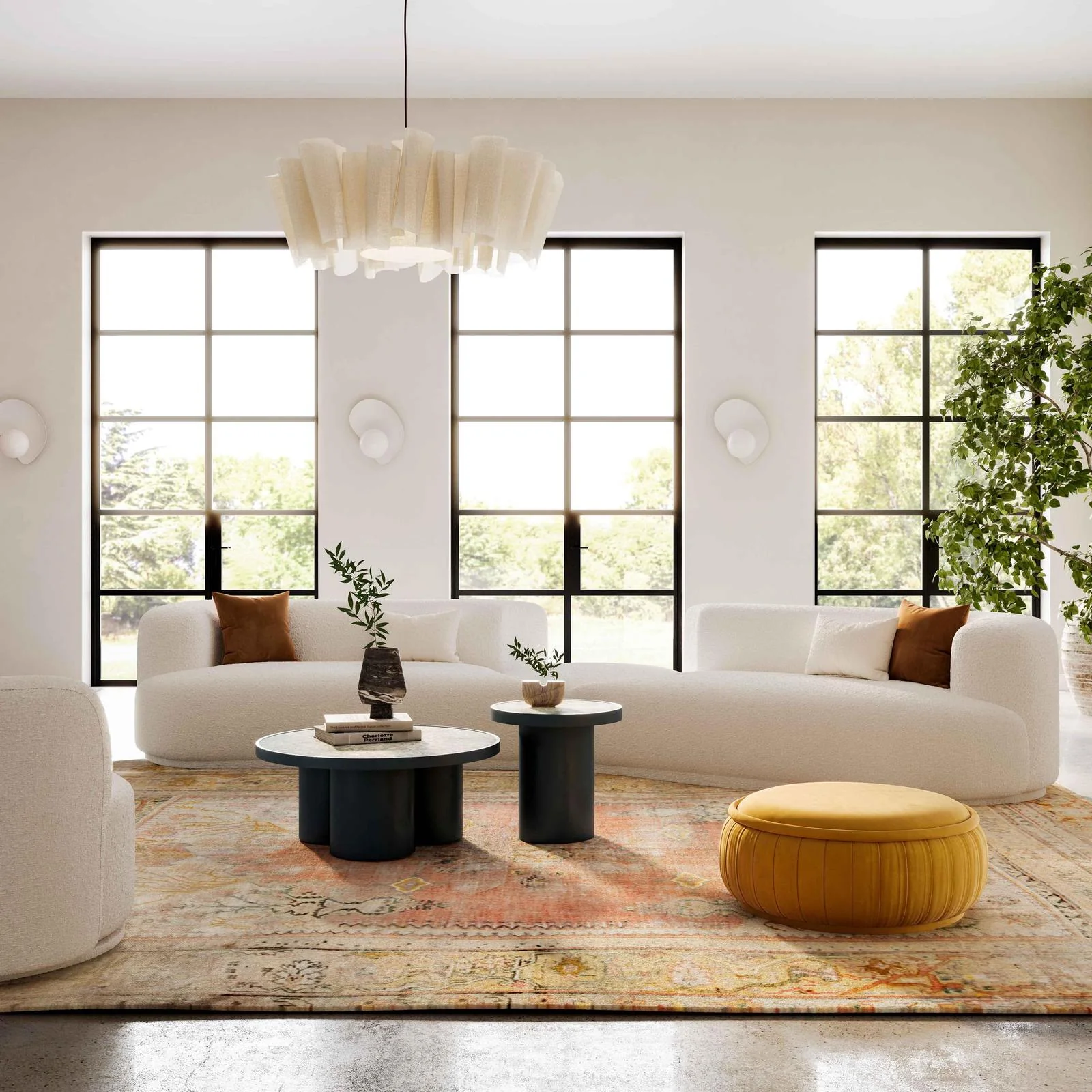 Fickle Cream Boucle 3-Piece Modular Sectional - Image 2