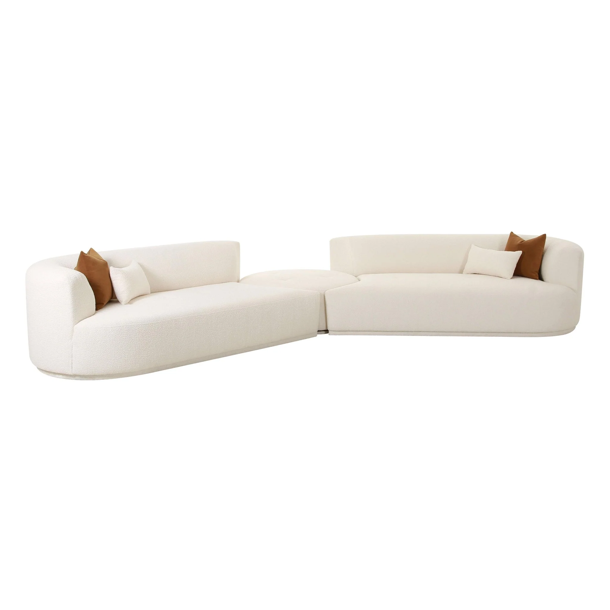 Fickle Cream Boucle 3-Piece Modular Sectional - Image 3