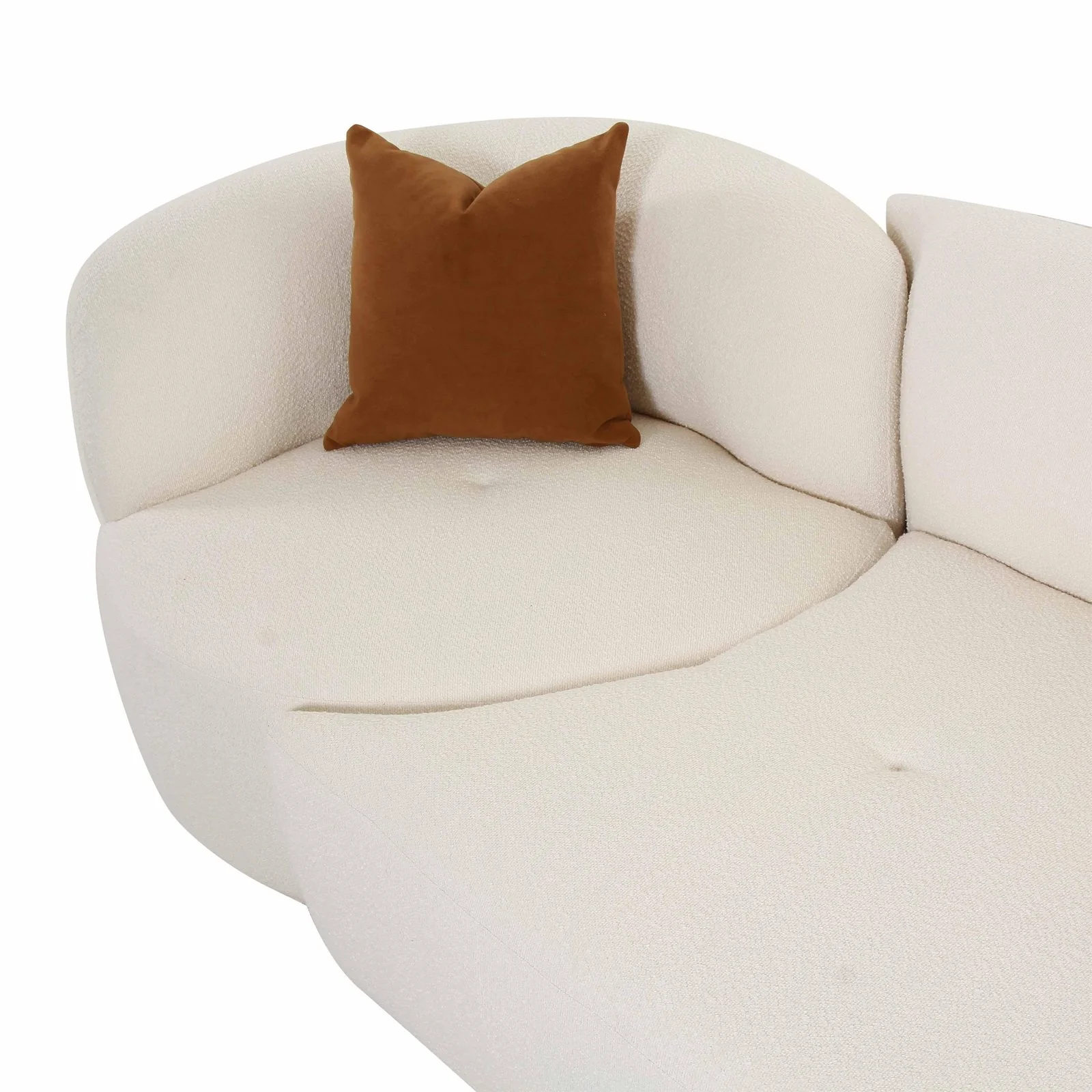 Fickle Cream Boucle 3-Piece Modular Sofa - Image 5