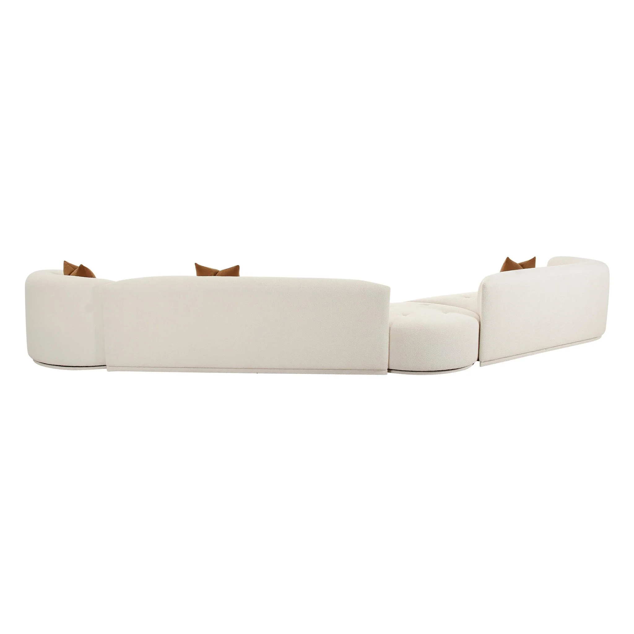 Fickle Cream Boucle 4-Piece Modular LAF Sectional - Image 4