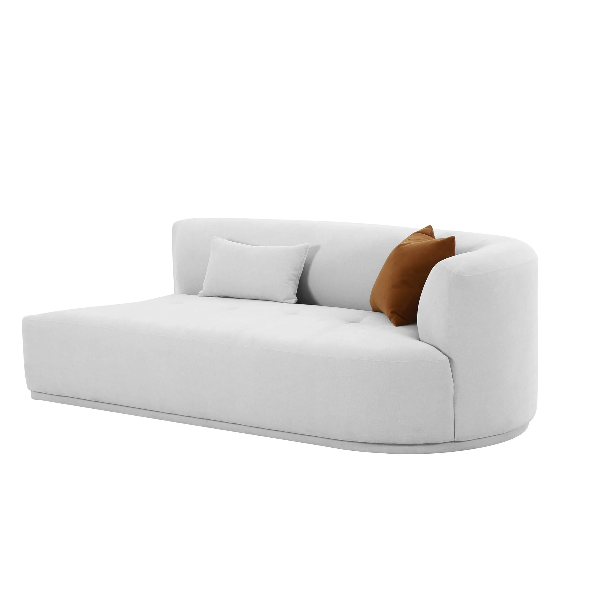 Fickle Grey Velvet Modular RAF Loveseat - Image 6