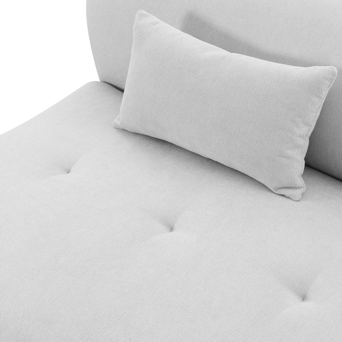 Fickle Grey Velvet Modular RAF Loveseat - Image 7
