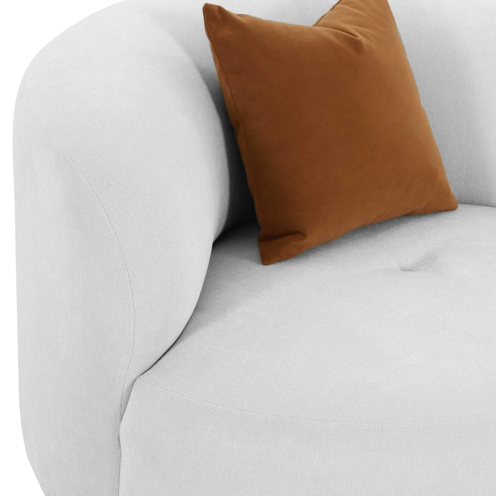 Fickle Grey Velvet Swivel Chair - Image 4