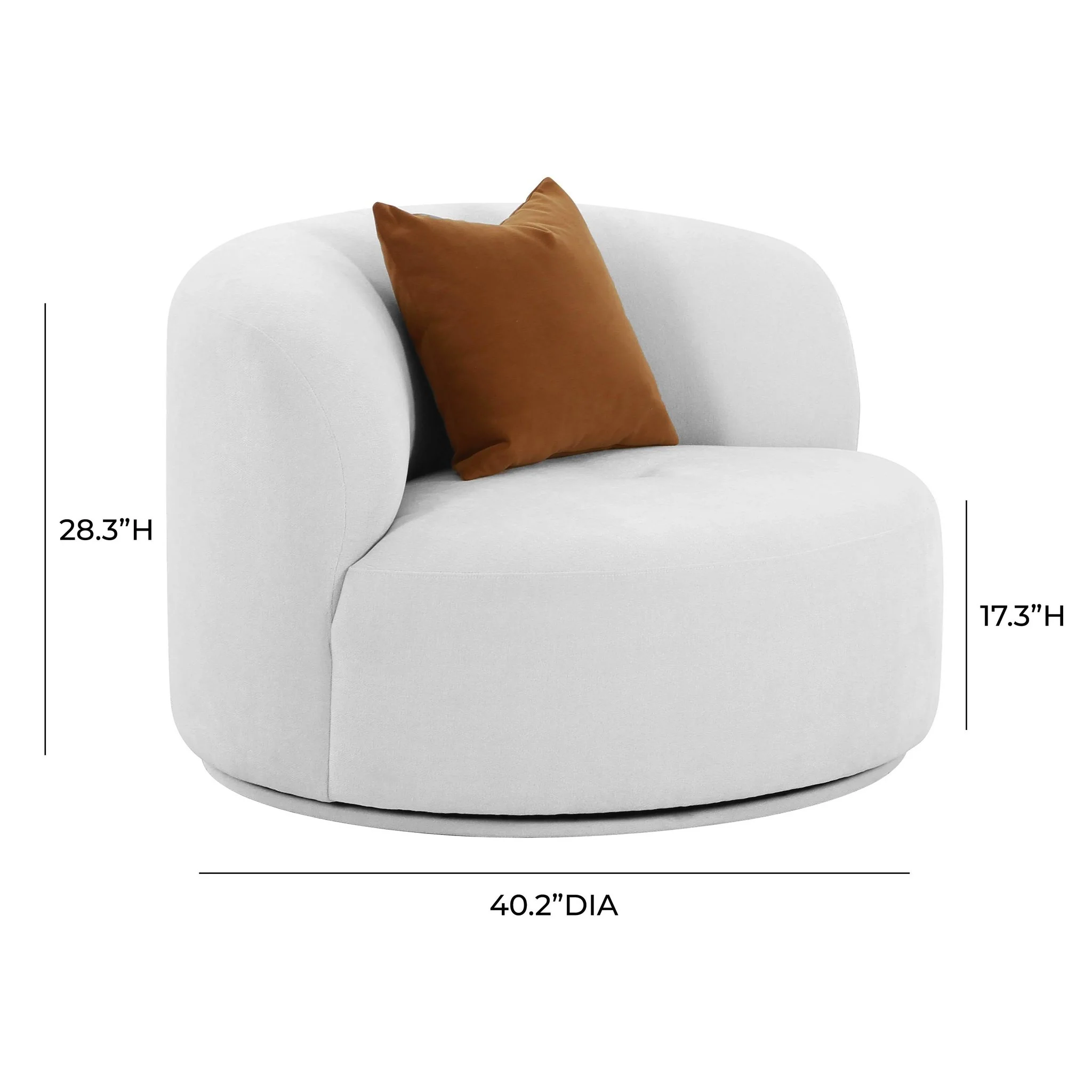 Fickle Grey Velvet Swivel Chair - Image 7