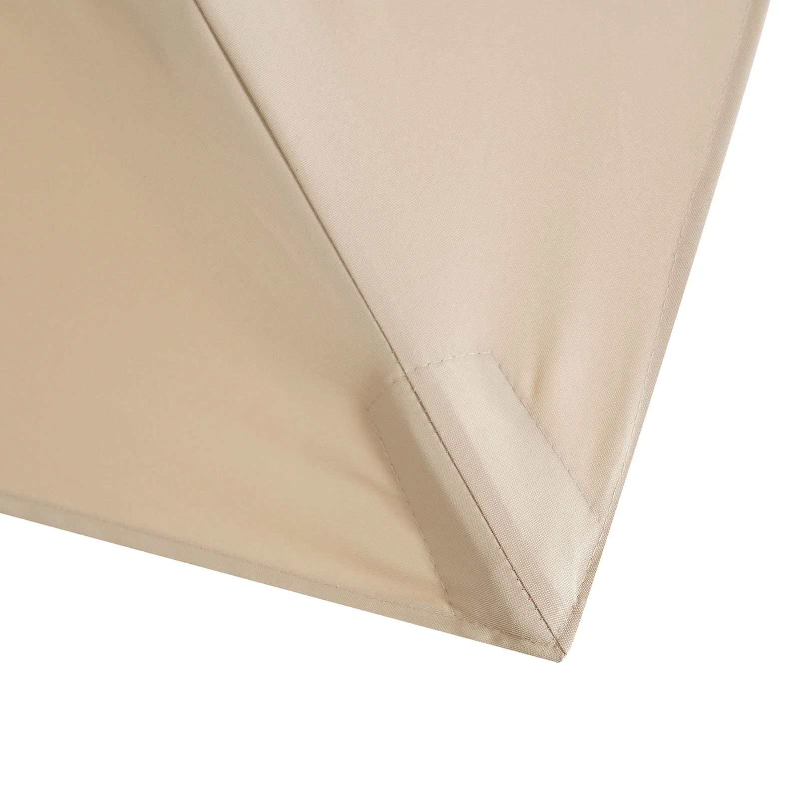 Fida 8' Square Umbrella, Double Top, Tan + Base - Image 6