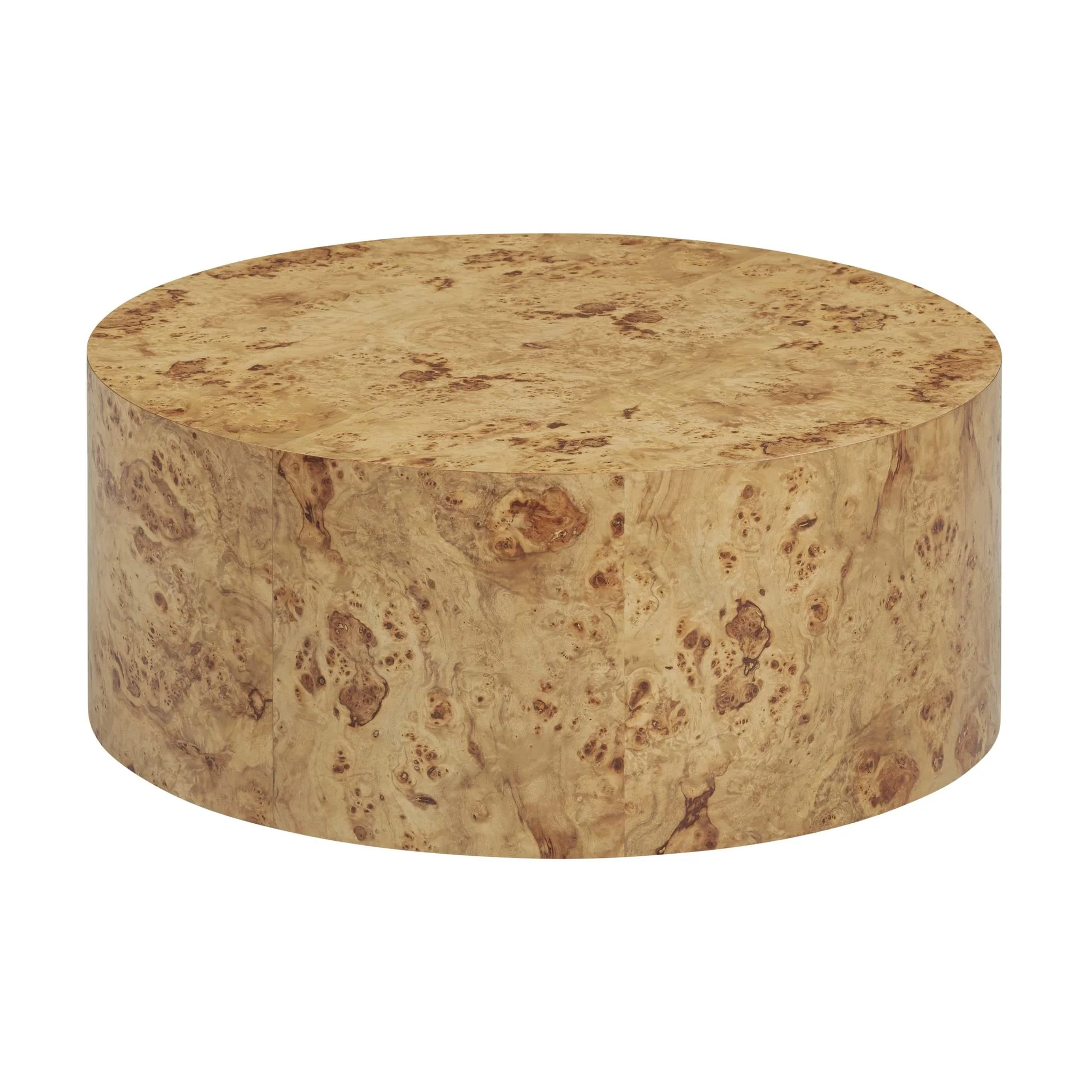 Fig Natural Burl Drum Coffee Table - Image 3