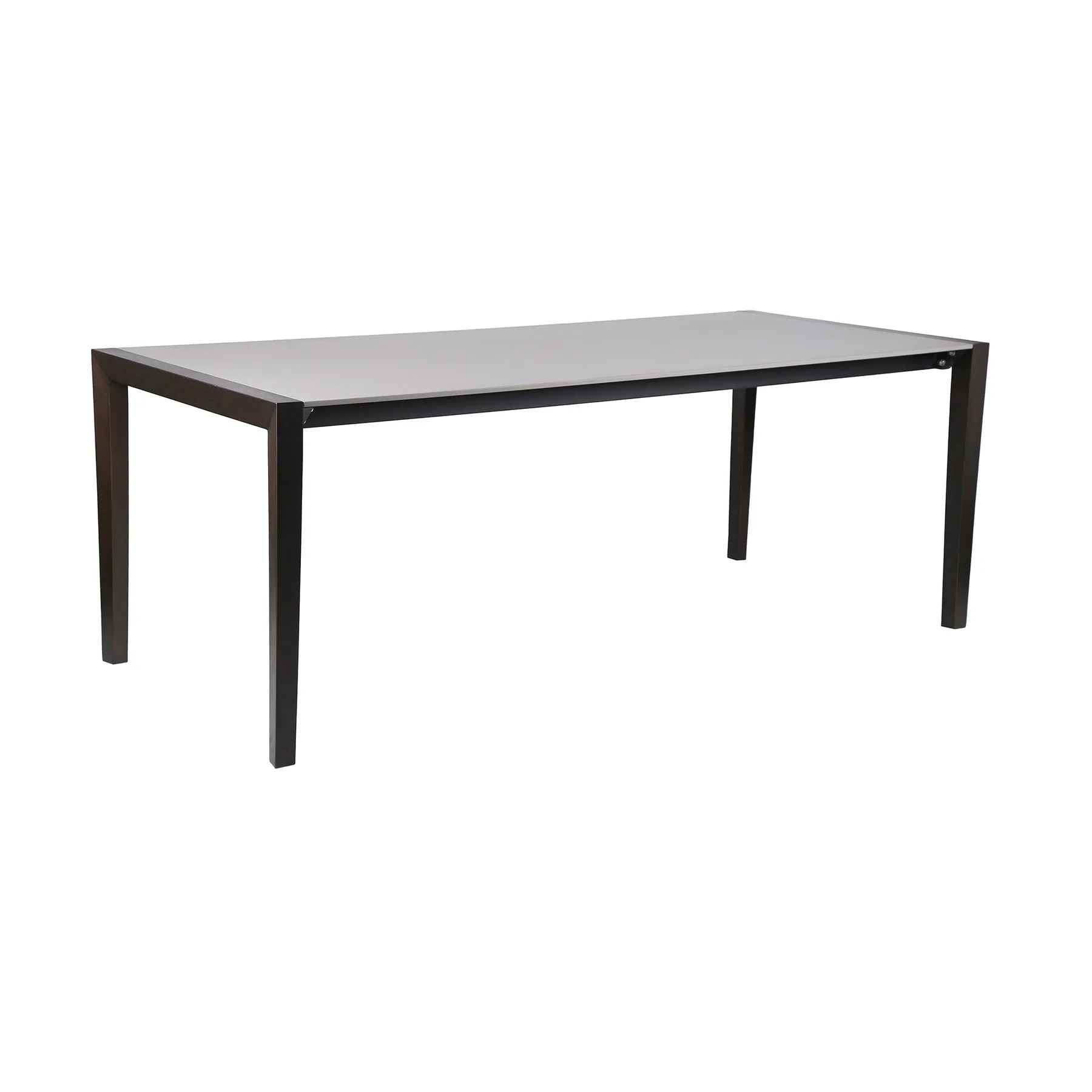 Fineline and Clip Indoor Outdoor 7 Piece Dining Set in Dark Eucalyptus Wood with Superstone and Black Rope - Image 4