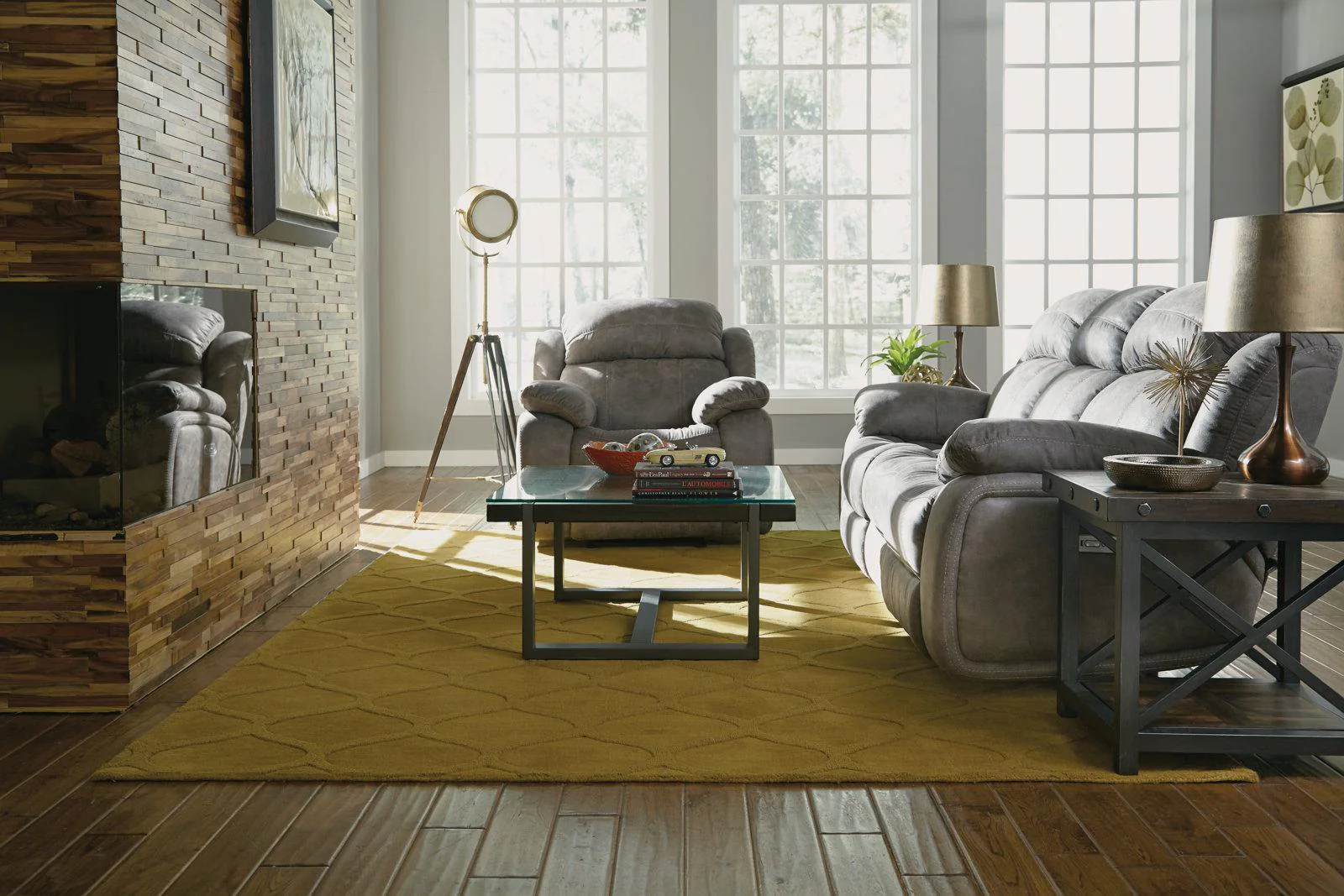 Flexsteel Carpenter End Table in Rustic Brown - Image 2