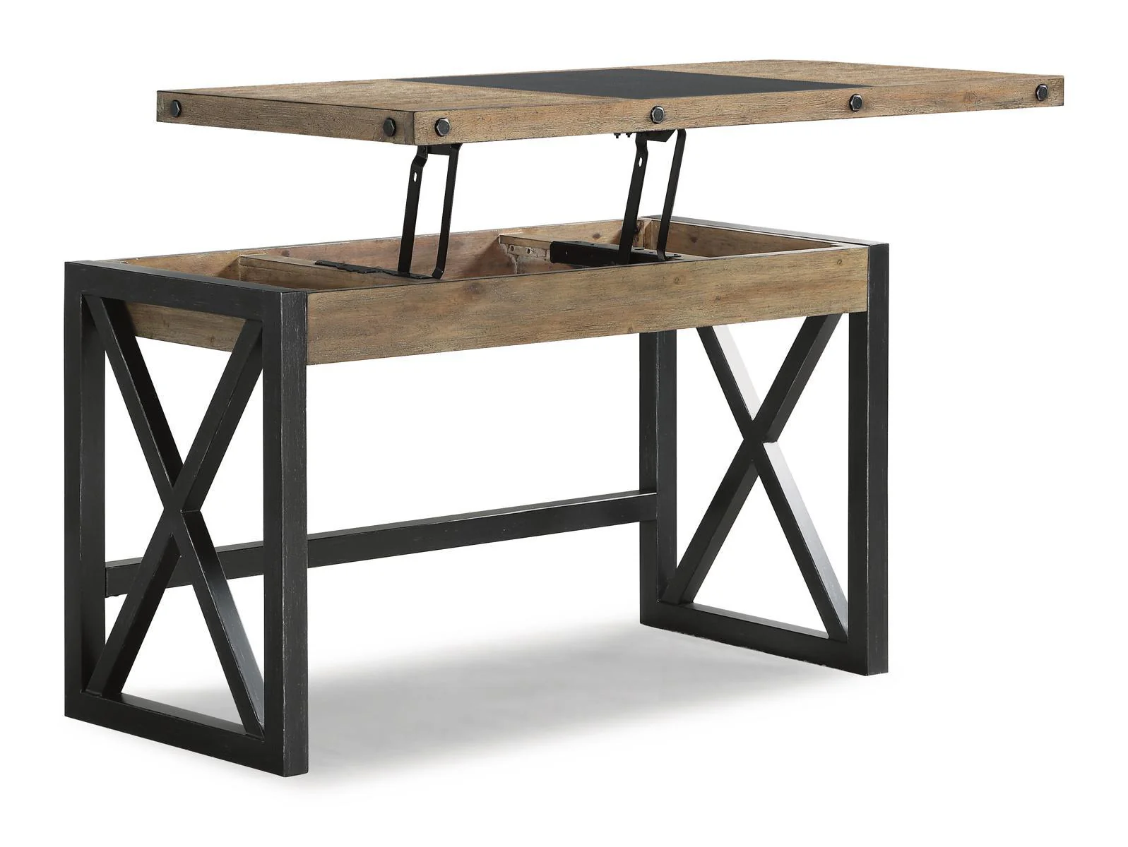 Flexsteel Carpenter Lift-Top Writing Desk in Rustic Gray - Image 2