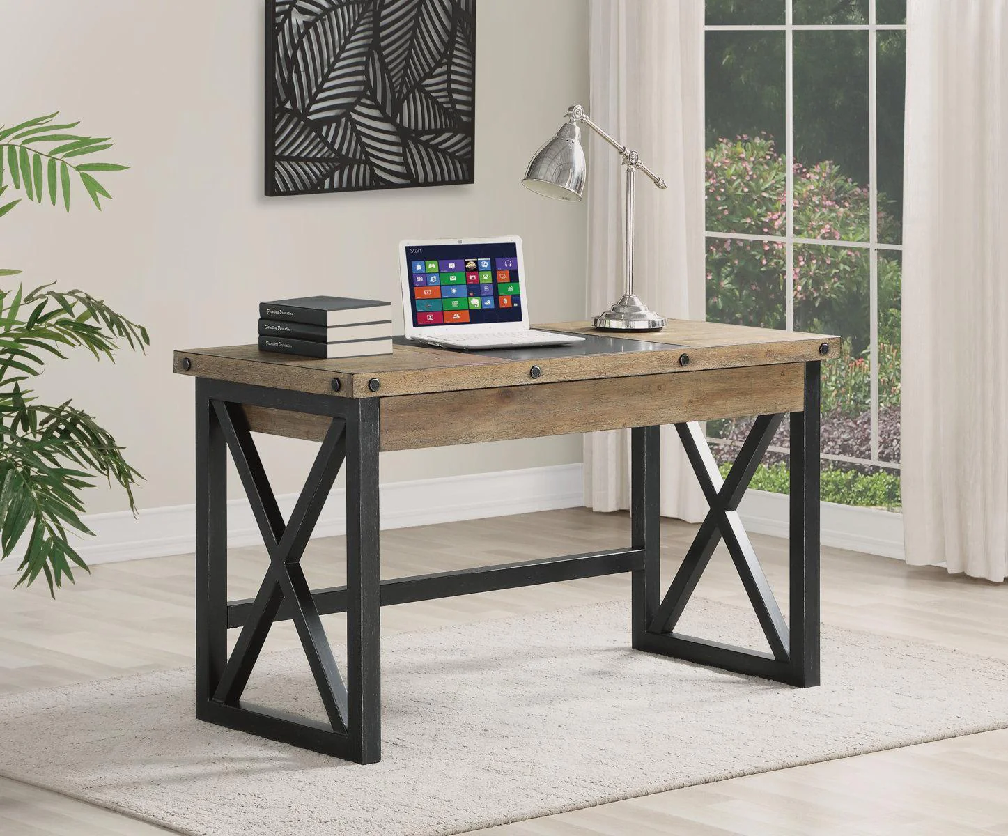 Flexsteel Carpenter Lift-Top Writing Desk in Rustic Gray - Image 5