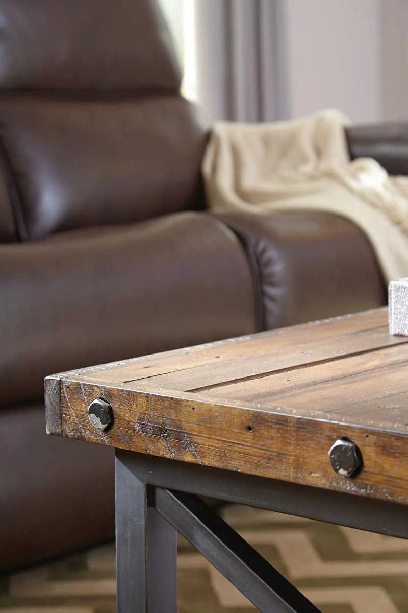 Flexsteel Carpenter Rectangular Coffee Table in Rustic Brown - Image 2