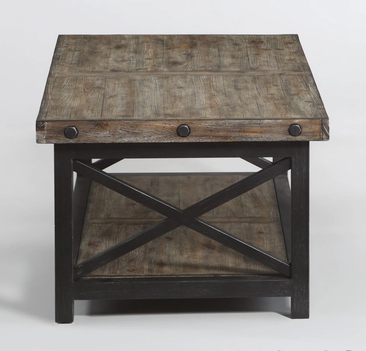 Flexsteel Carpenter Rectangular Coffee Table in Rustic Gray - Image 3