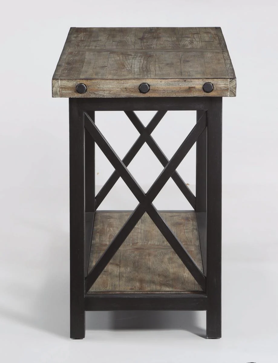Flexsteel Carpenter Sofa Table in Rustic Gray - Image 3