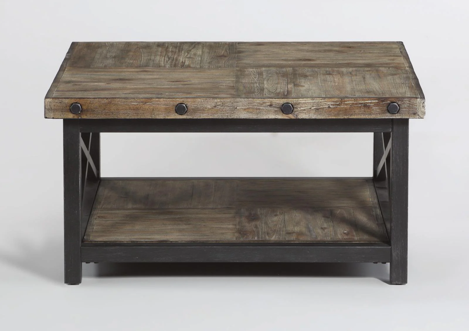 Flexsteel Carpenter Square Cocktail Table in Rustic Gray - Image 2