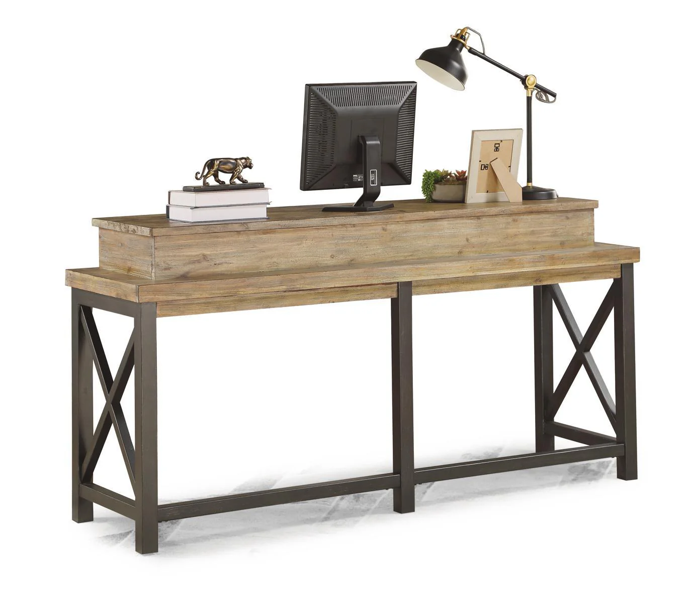 Flexsteel Carpenter Work Console in Rustic Gray - Image 3