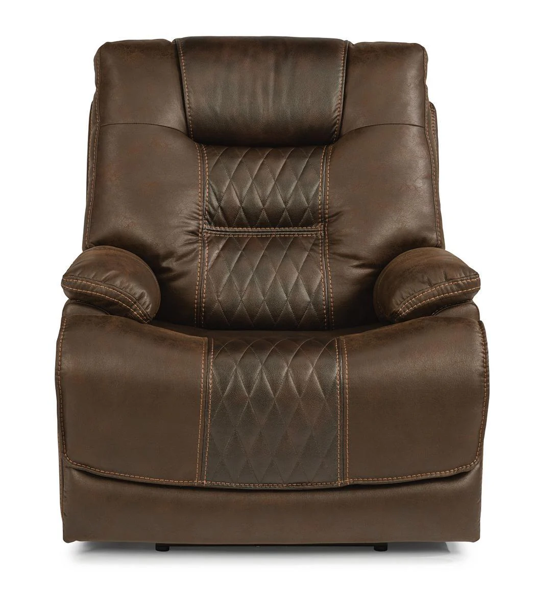 Flexsteel Dakota Power Recliner with Power Headrest and Lumbar - Image 3