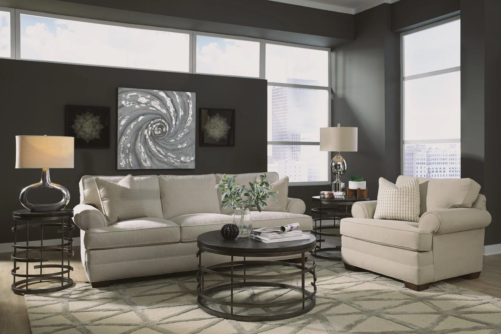 Flexsteel Halo Chairside Table in Silver - Image 3