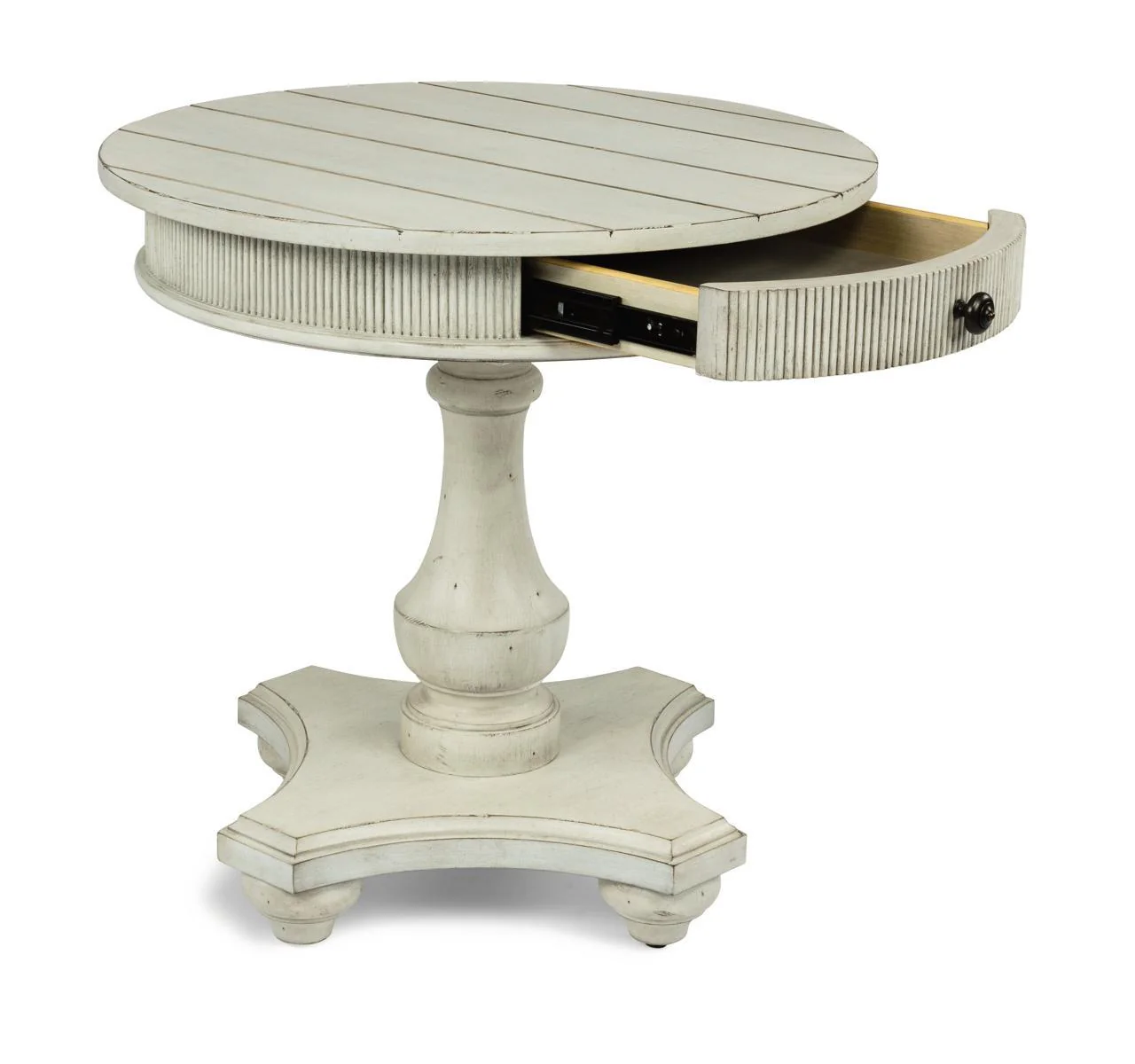 Flexsteel Harmony Round End Table in White - Image 3