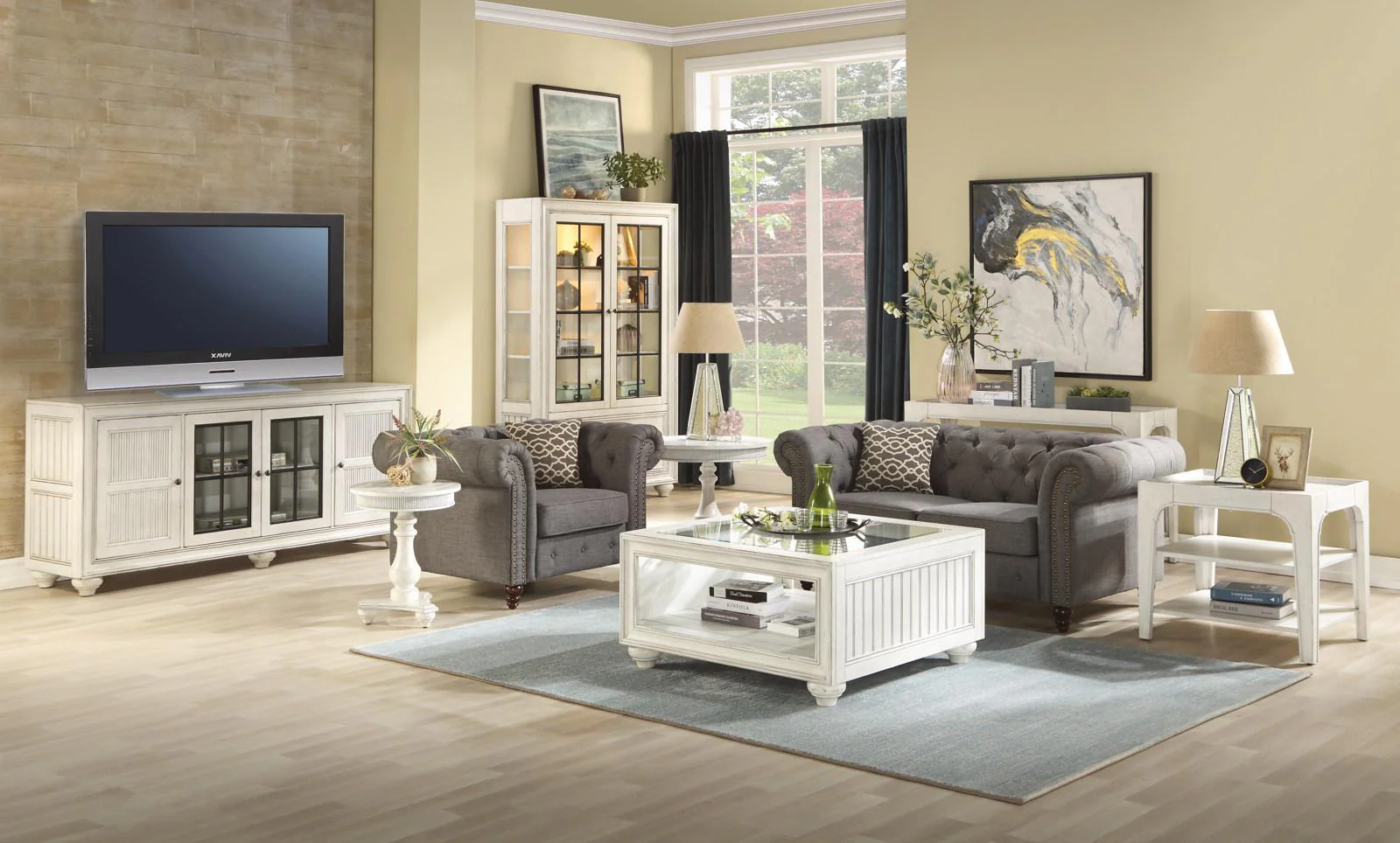 Flexsteel Harmony Sofa Table in White - Image 4