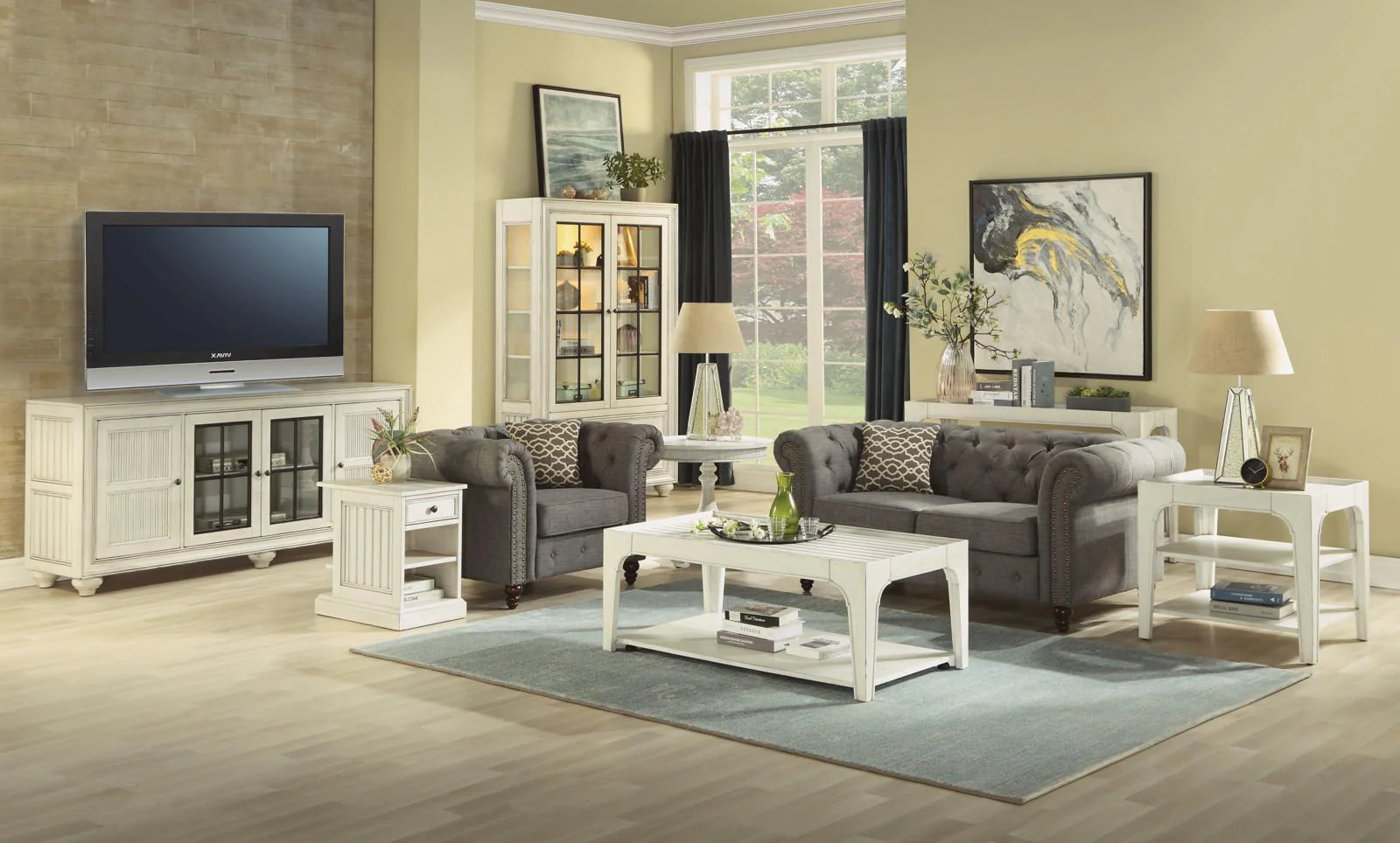 Flexsteel Harmony Sofa Table in White - Image 5