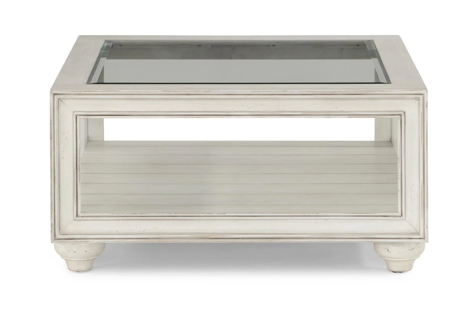 Flexsteel Harmony Square Cocktail Table with Casters in White - Image 2