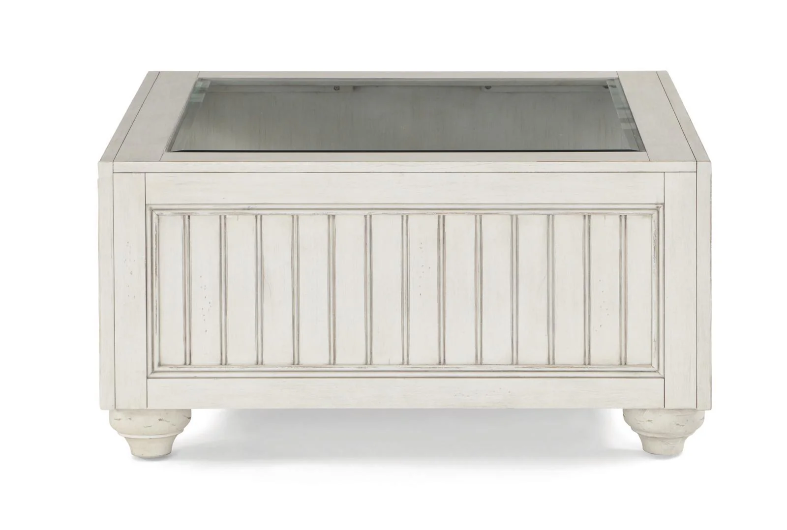 Flexsteel Harmony Square Cocktail Table with Casters in White - Image 3