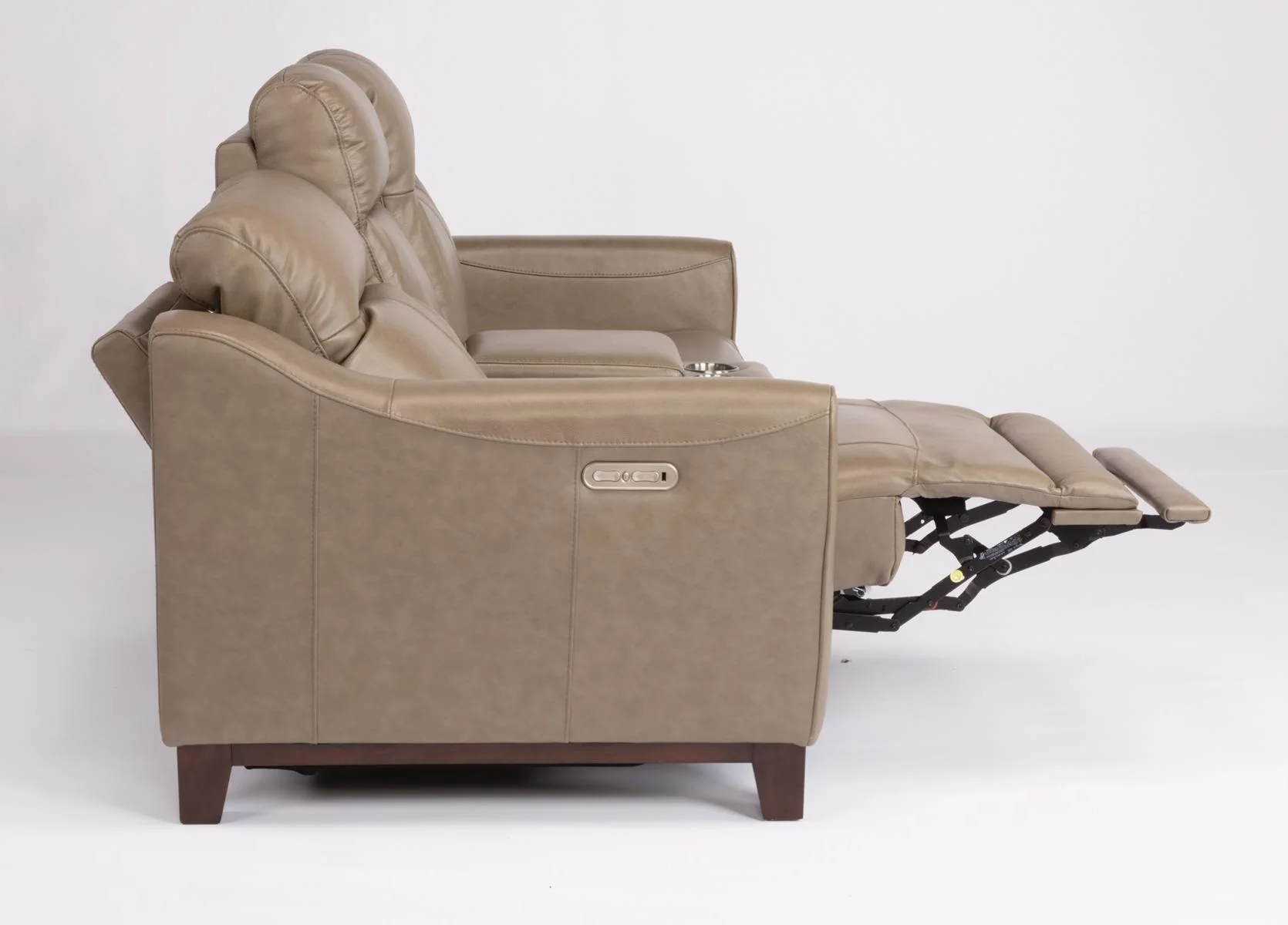 Flexsteel Latitudes Forte Leather Power Reclining Loveseat w/Console & Power Headrests - Image 5