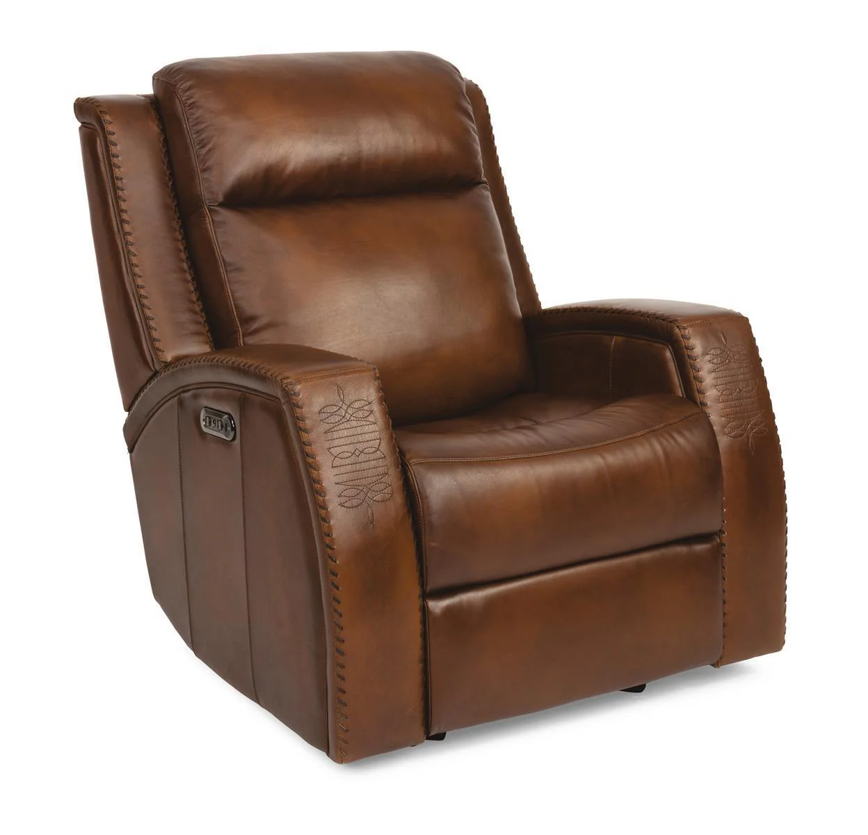 Flexsteel Latitudes Mustang Leather Power Gliding Recliner w/Power Headrests - Image 2
