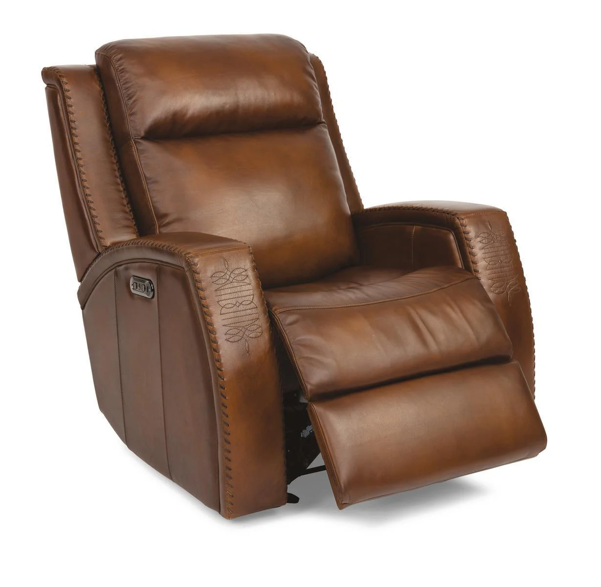 Flexsteel Latitudes Mustang Leather Power Gliding Recliner w/Power Headrests - Image 3