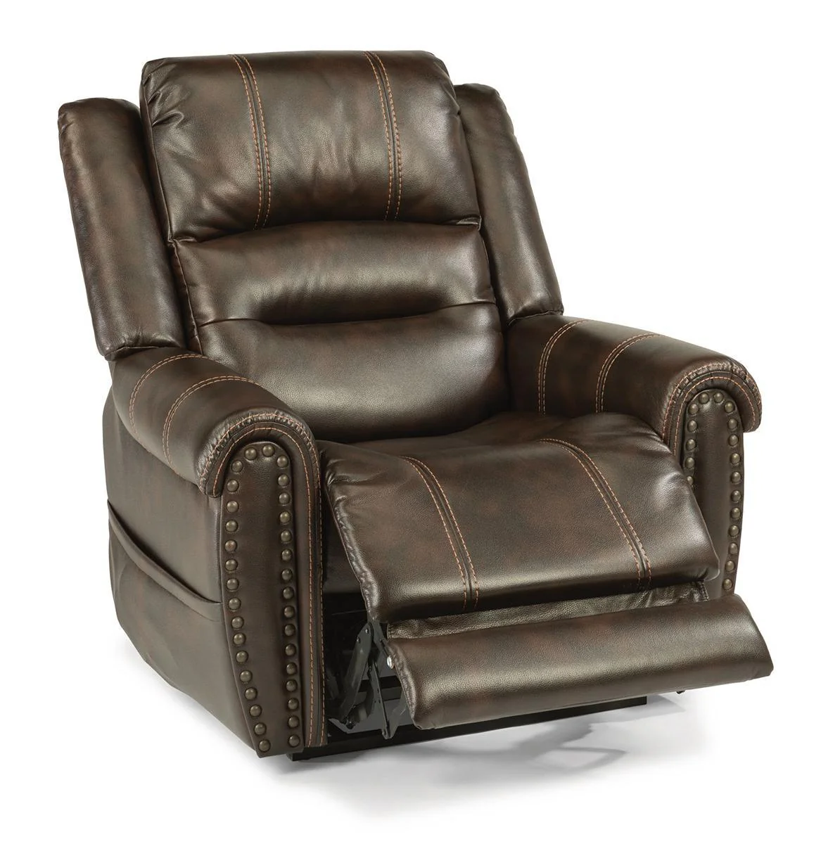 Flexsteel Oscar Power Lift Recliner with Power Headrest and Lumbar - Image 3