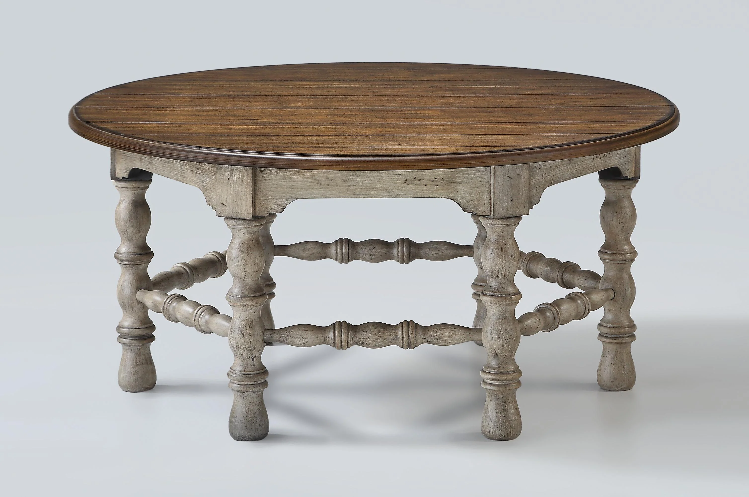 Flexsteel Plymouth Round Cocktail Table in Two-Tone - Image 2