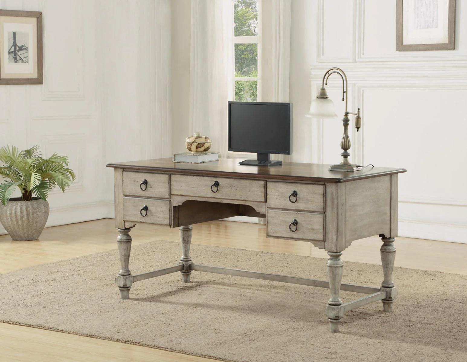 Flexsteel Plymouth Writing Desk in Two-Tone - Image 3